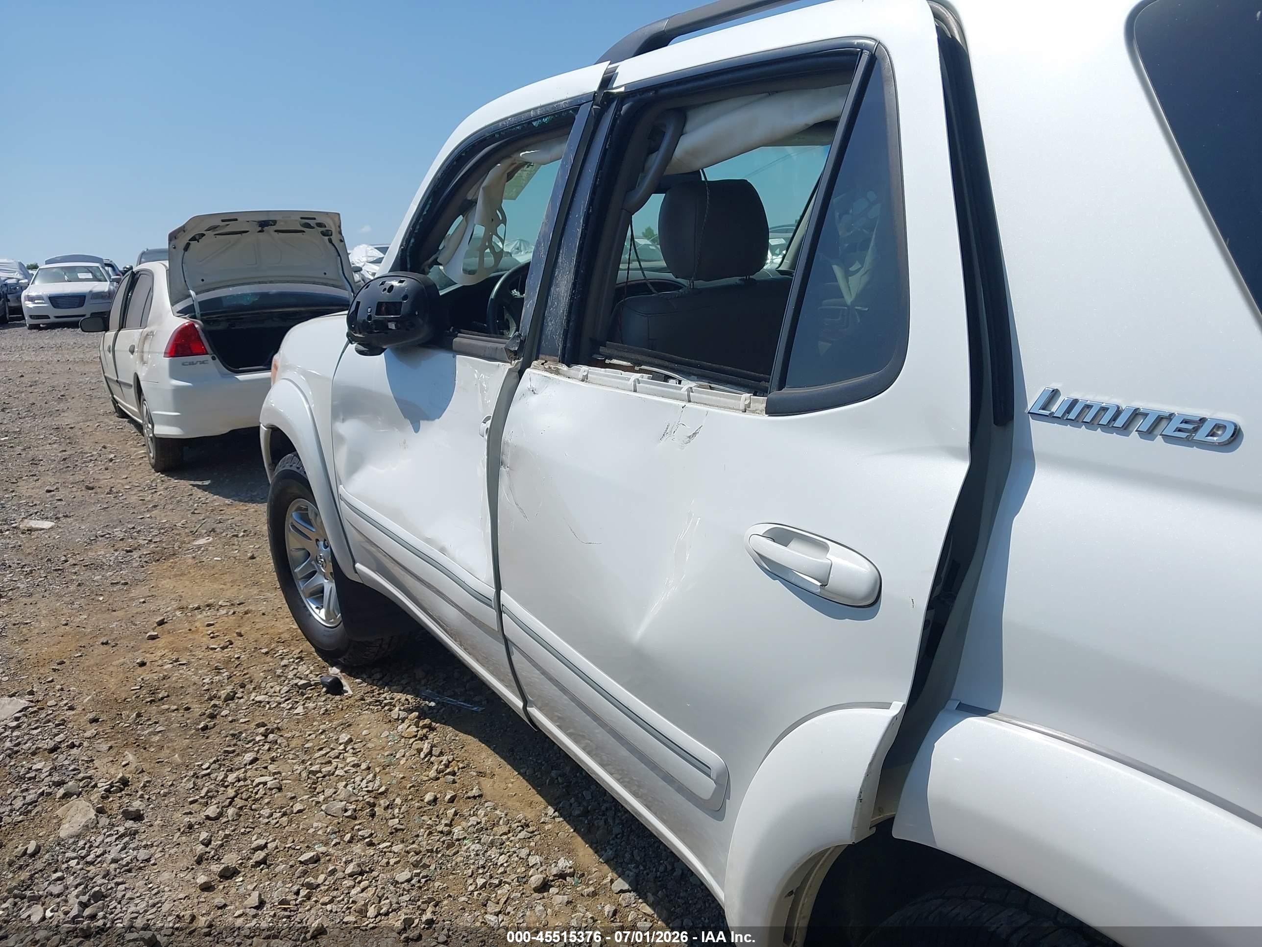 2007 Toyota Sequoia Limited White vin: 5TDBT48A27S281634