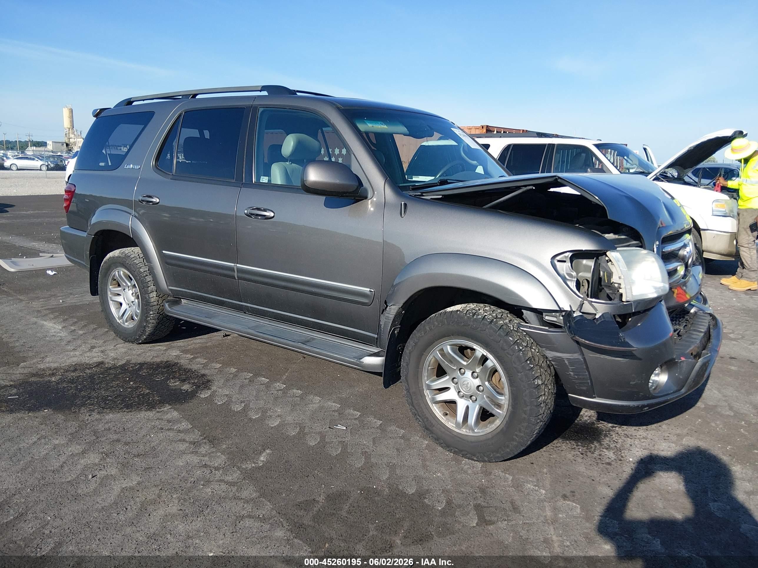 2003 Toyota Sequoia Limited V8 Gray vin: 5TDBT48A33S194528