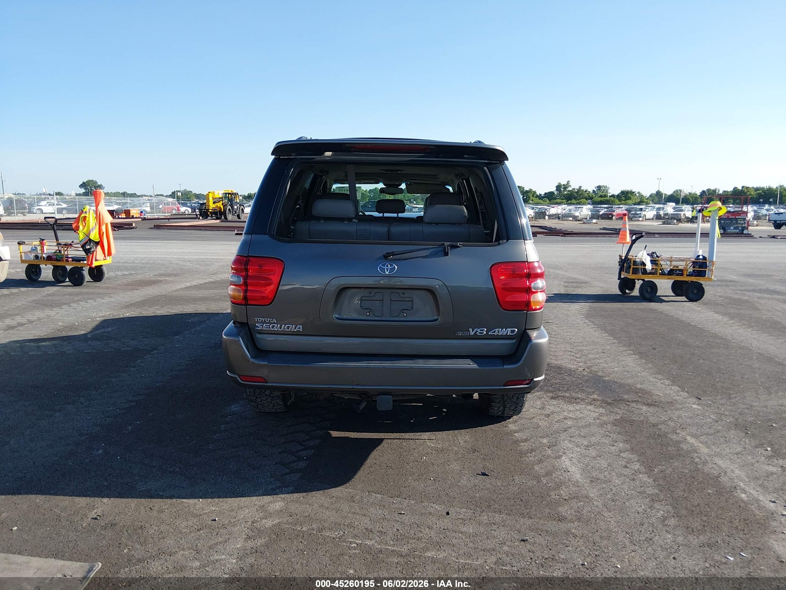 2003 Toyota Sequoia Limited V8 Серый vin: 5TDBT48A33S194528