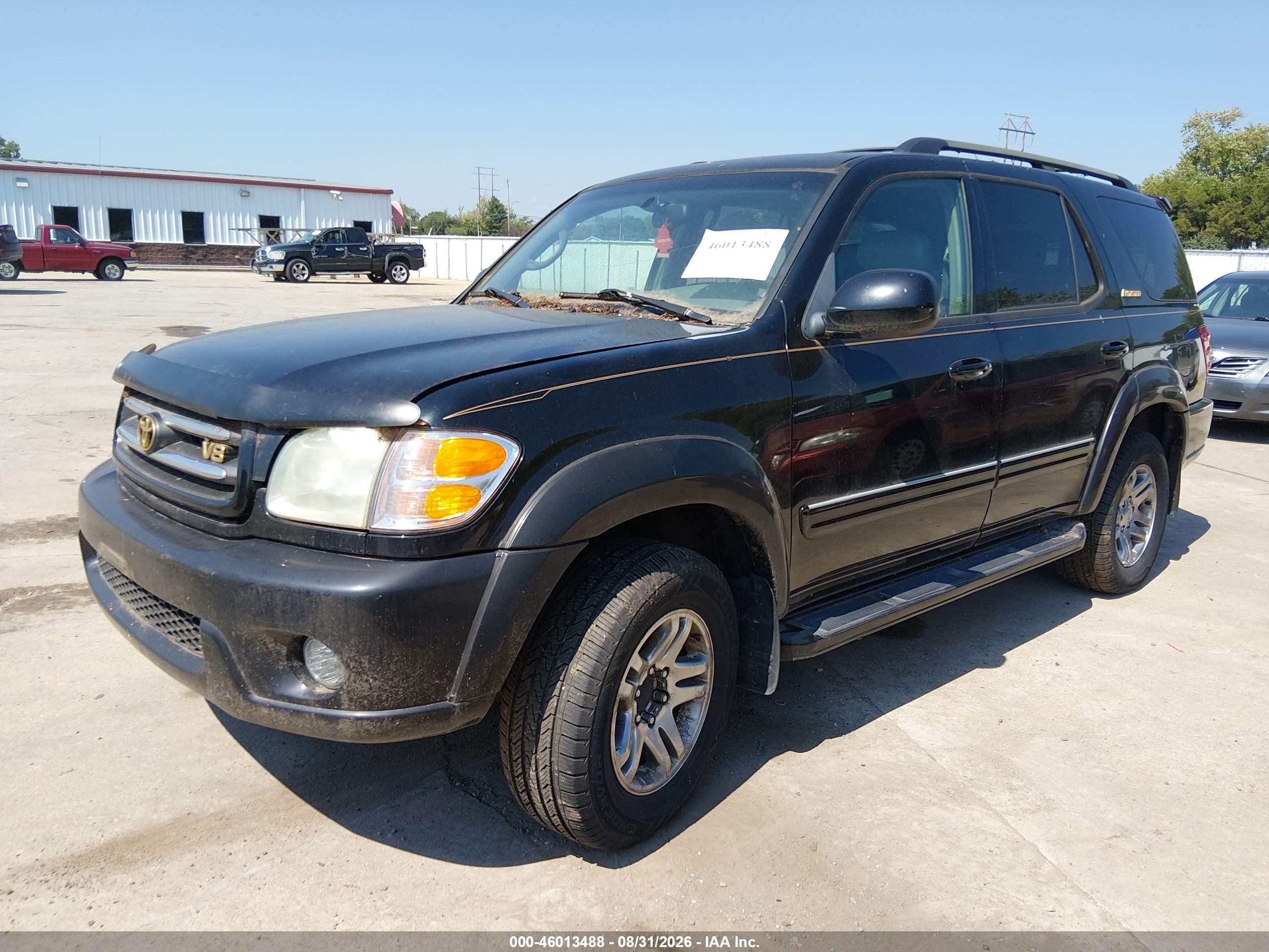 2004 Toyota Sequoia Limited V8 Black vin: 5TDBT48A34S218148