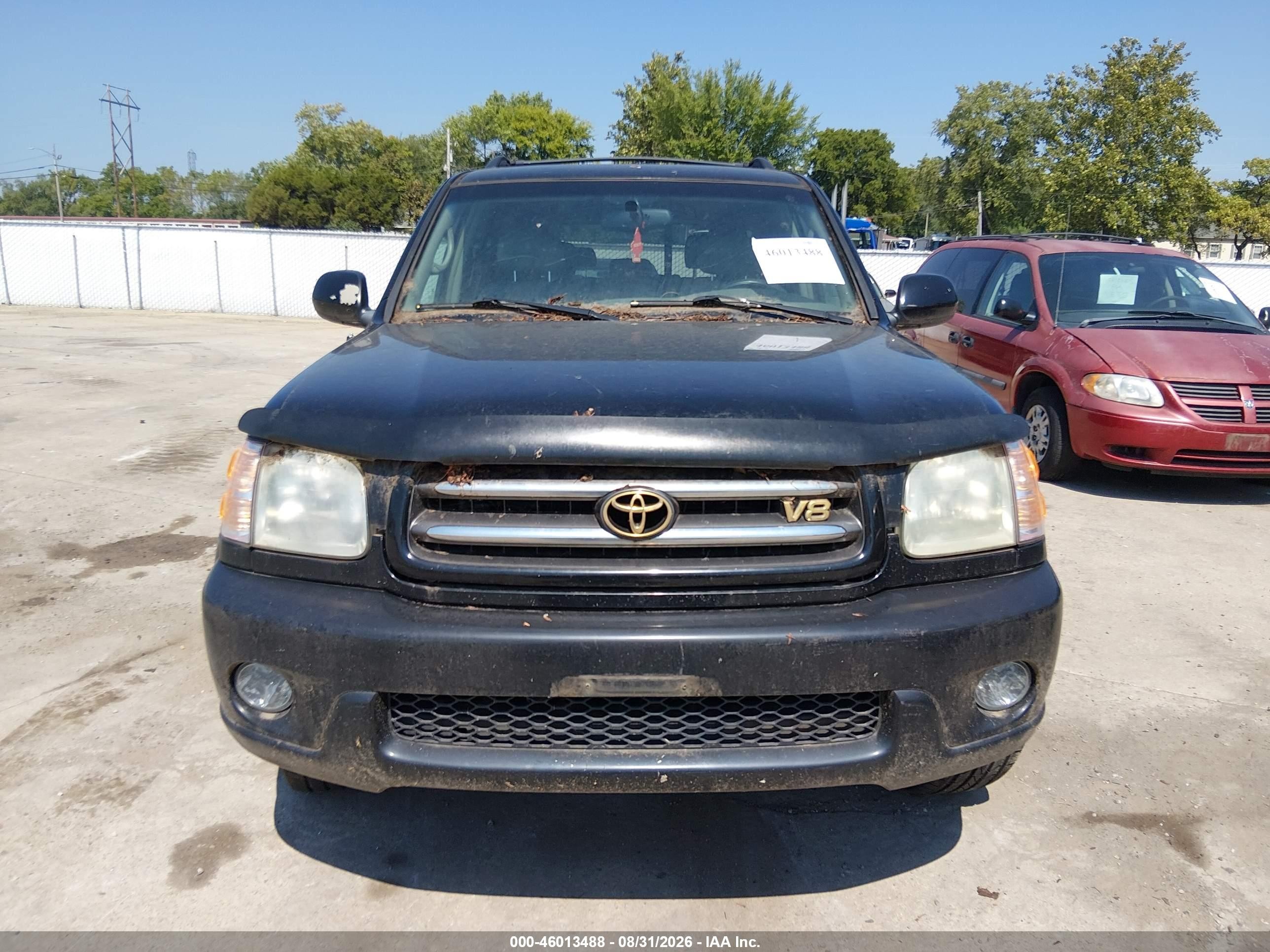 2004 Toyota Sequoia Limited V8 Black vin: 5TDBT48A34S218148