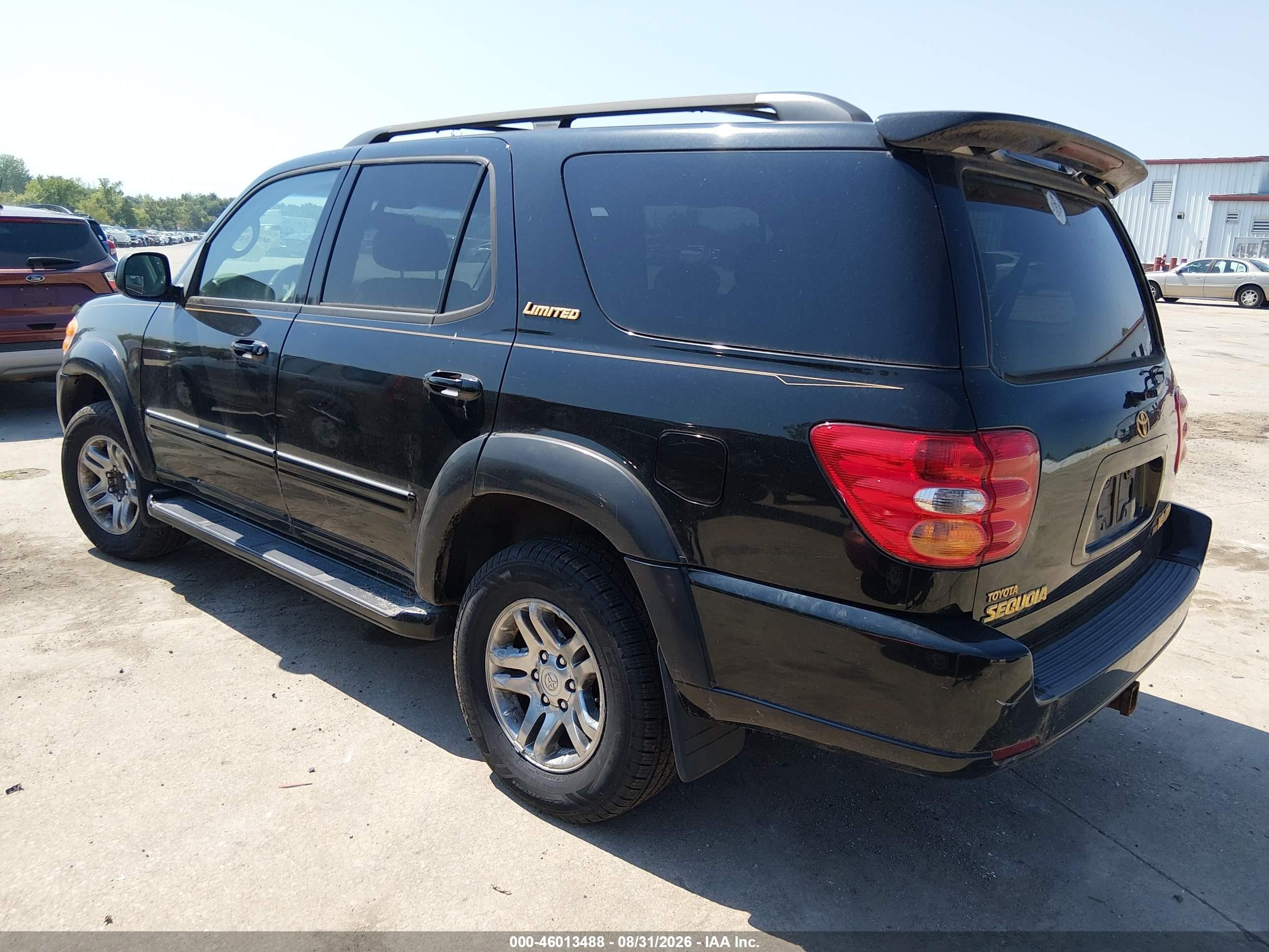 2004 Toyota Sequoia Limited V8 Black vin: 5TDBT48A34S218148