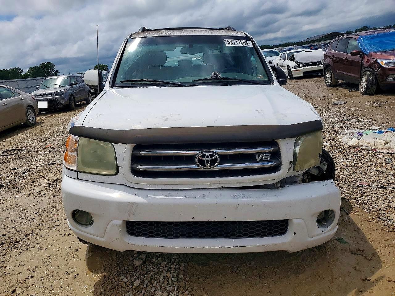 2004 Toyota Sequoia Limited Белый vin: 5TDBT48A34S232132