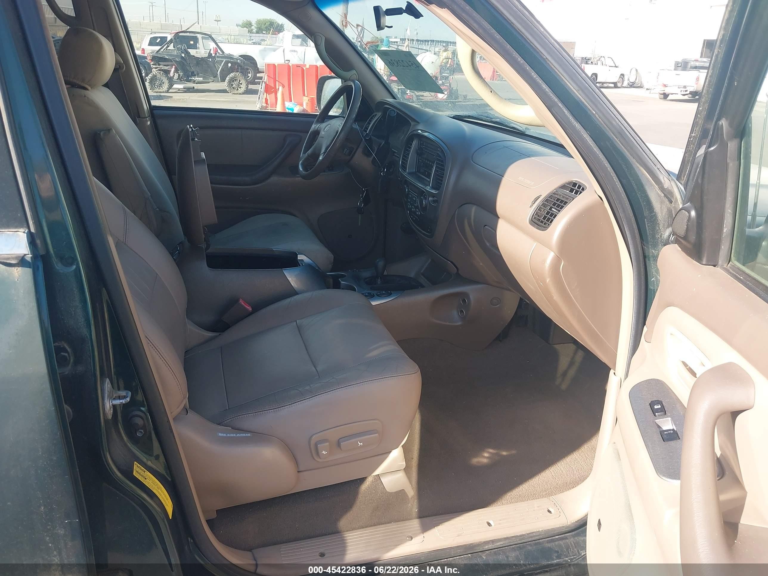 2001 Toyota Sequoia Limited V8 Green vin: 5TDBT48A41S042822
