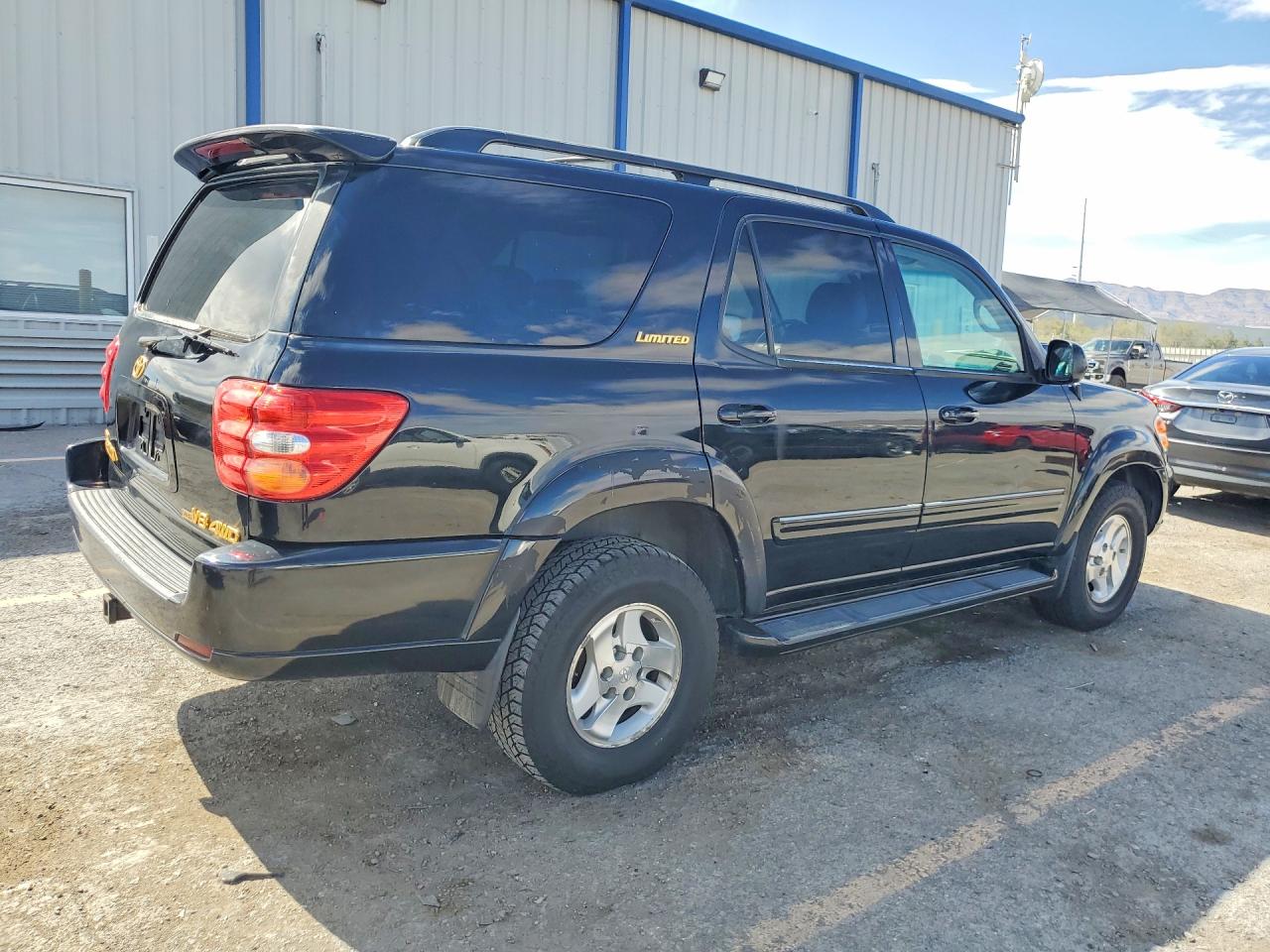 2002 Toyota Sequoia Limited Black vin: 5TDBT48A42S097644