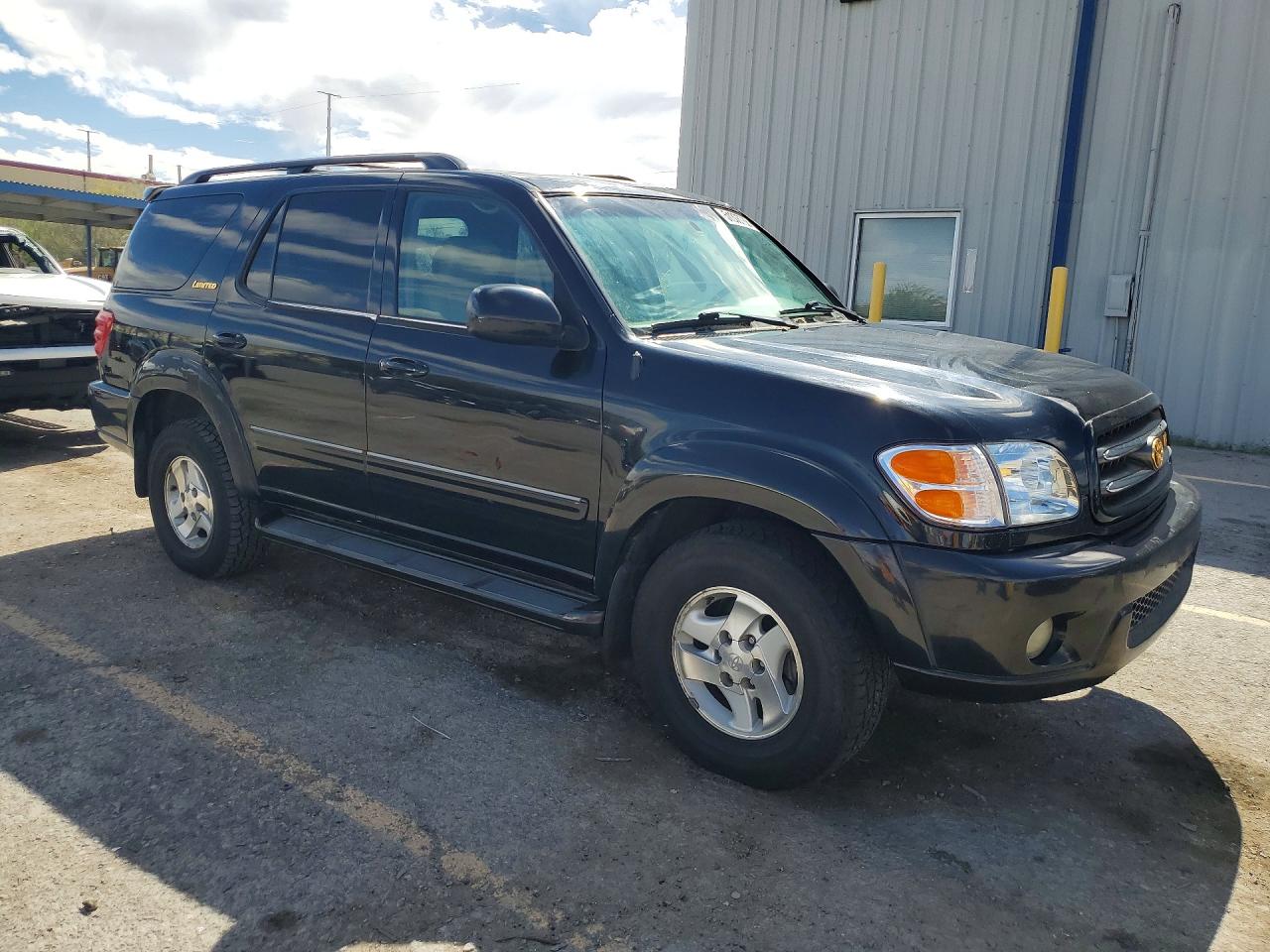 2002 Toyota Sequoia Limited Black vin: 5TDBT48A42S097644
