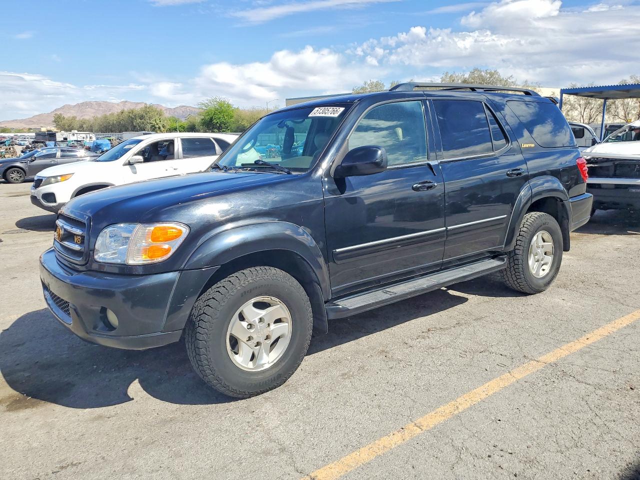 2002 Toyota Sequoia Limited Black vin: 5TDBT48A42S097644