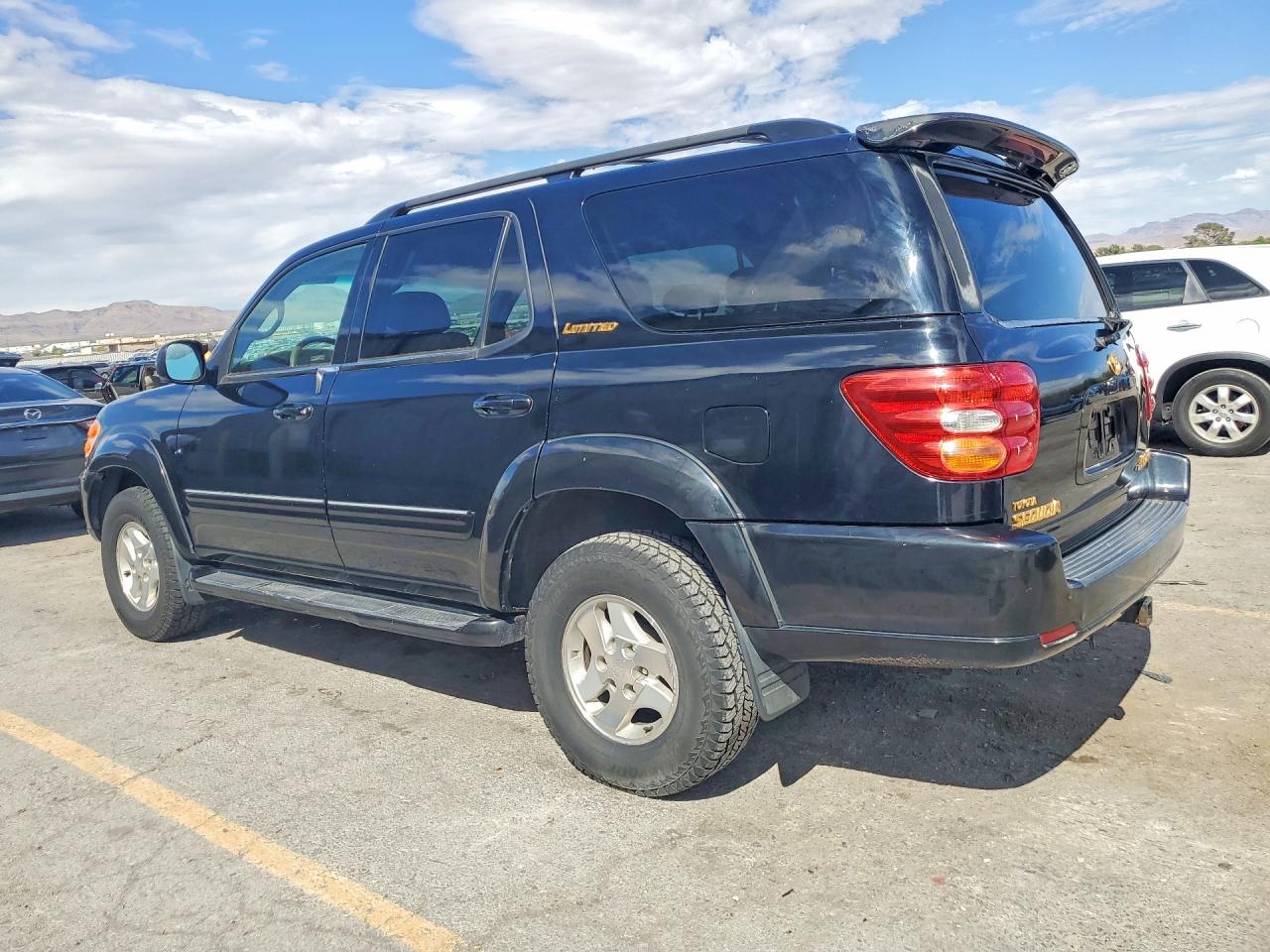 2002 Toyota Sequoia Limited Black vin: 5TDBT48A42S097644