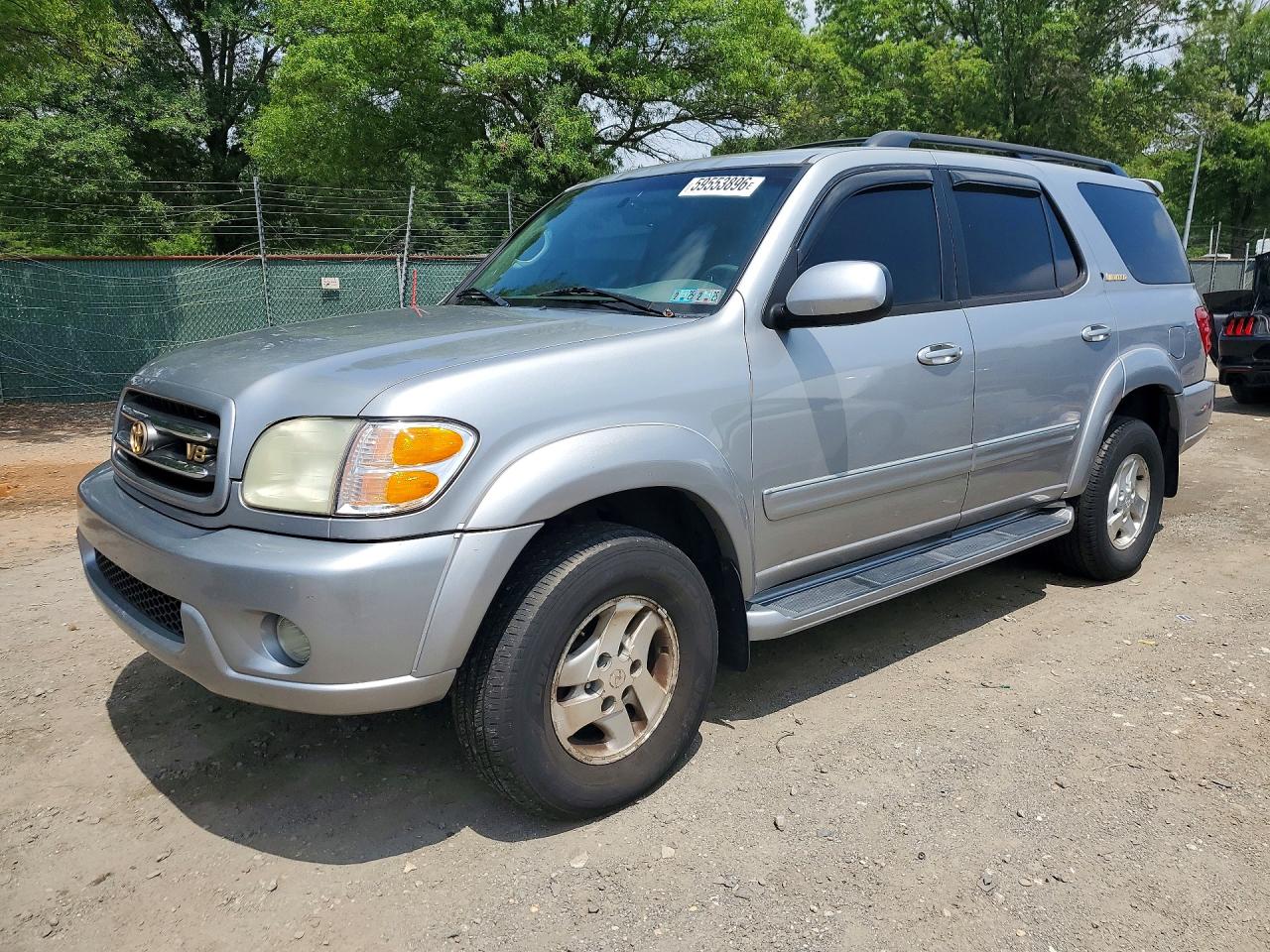 2002 Toyota Sequoia Limited Silver vin: 5TDBT48A42S122235