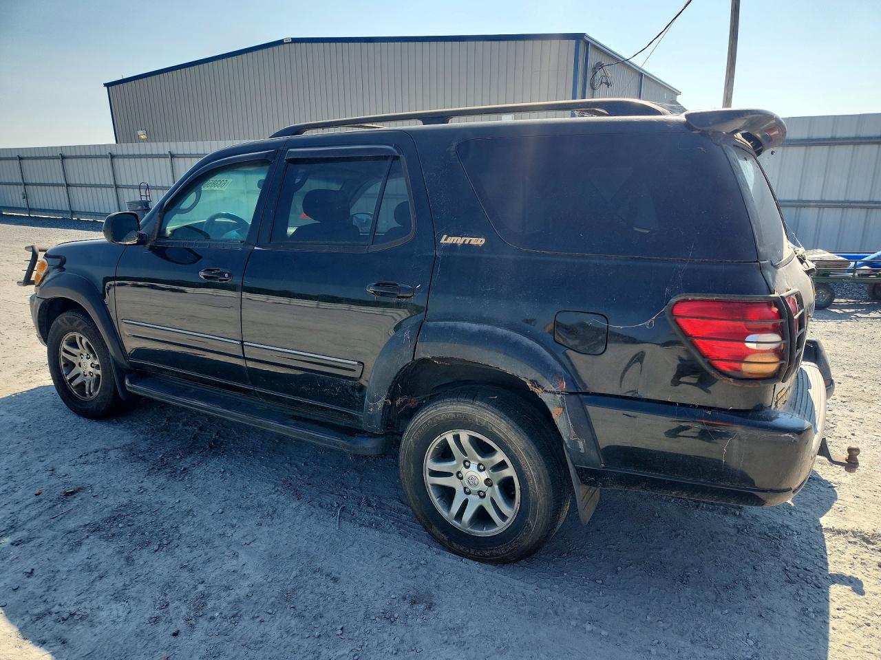 2003 Toyota Sequoia Limited Black vin: 5TDBT48A43S140204