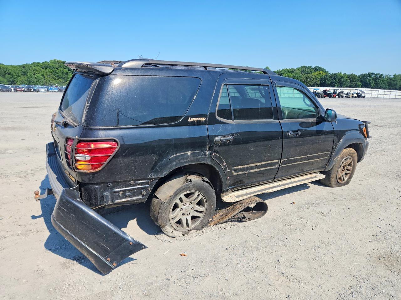 2003 Toyota Sequoia Limited Black vin: 5TDBT48A43S140204