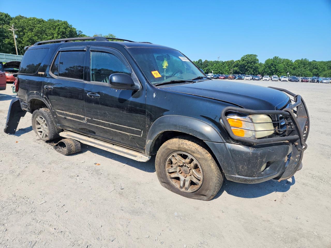 2003 Toyota Sequoia Limited Black vin: 5TDBT48A43S140204
