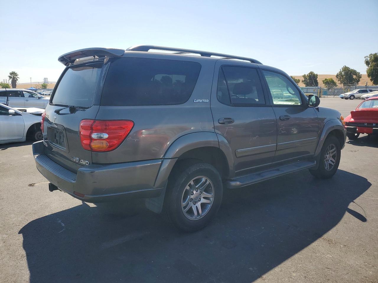 2003 Toyota Sequoia Limited Серый vin: 5TDBT48A43S176992