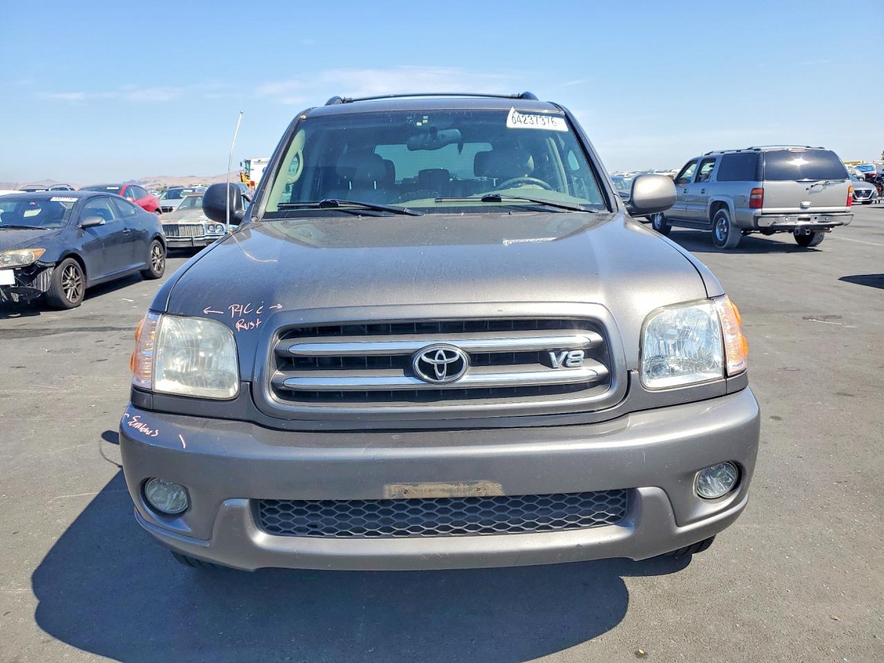 2003 Toyota Sequoia Limited Серый vin: 5TDBT48A43S176992
