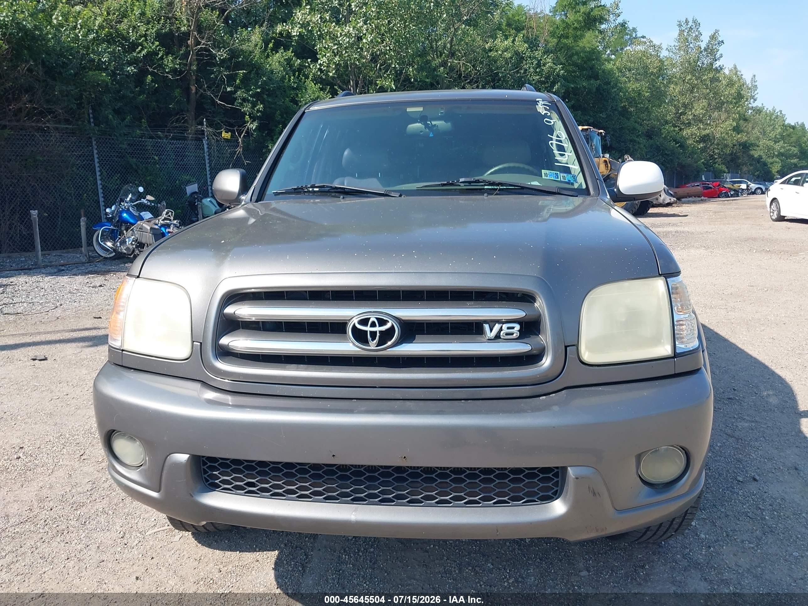 2003 Toyota Sequoia Limited V8 Серый vin: 5TDBT48A43S193470