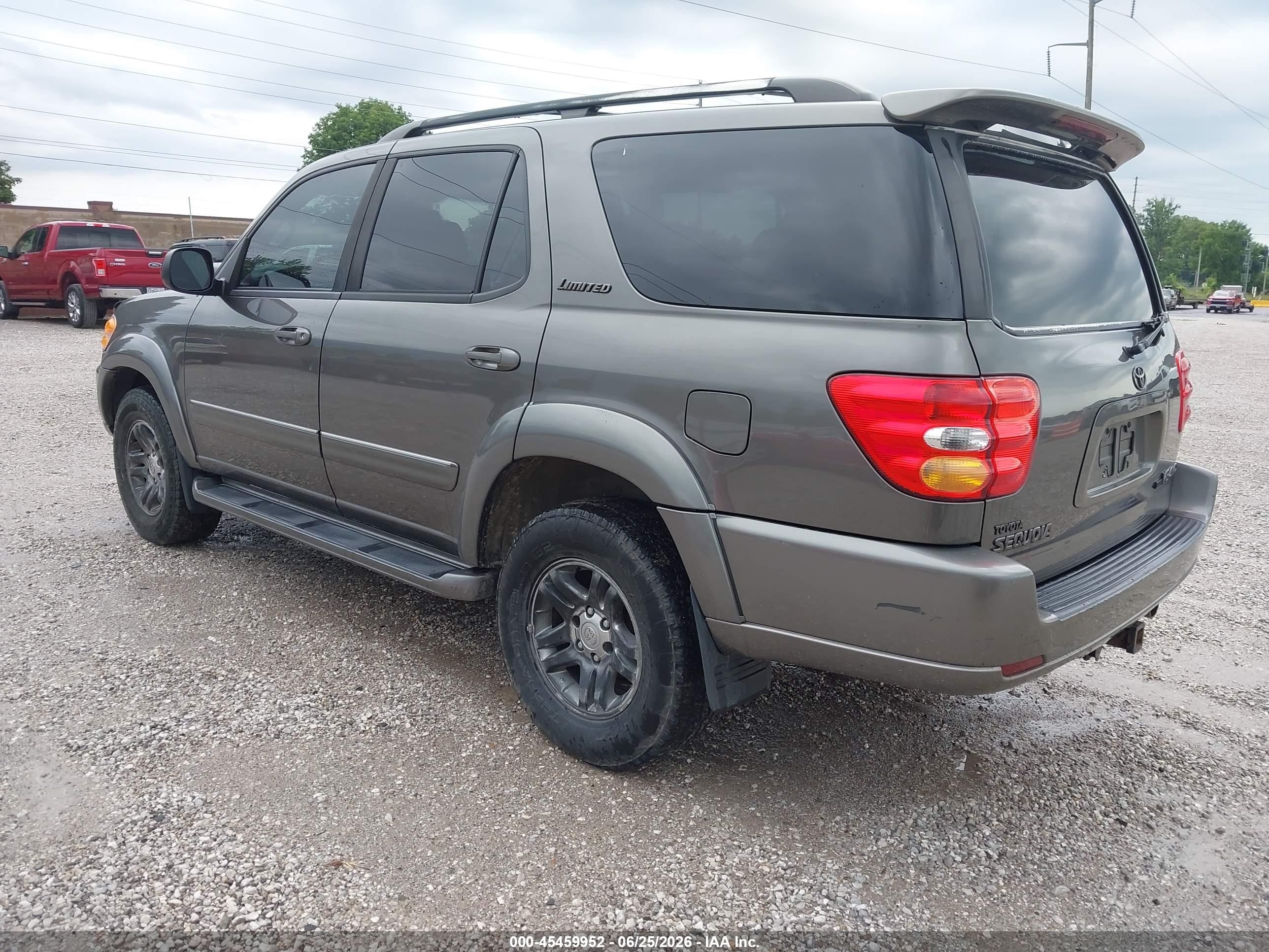 2003 Toyota Sequoia Limited V8 Gray vin: 5TDBT48A43S200336