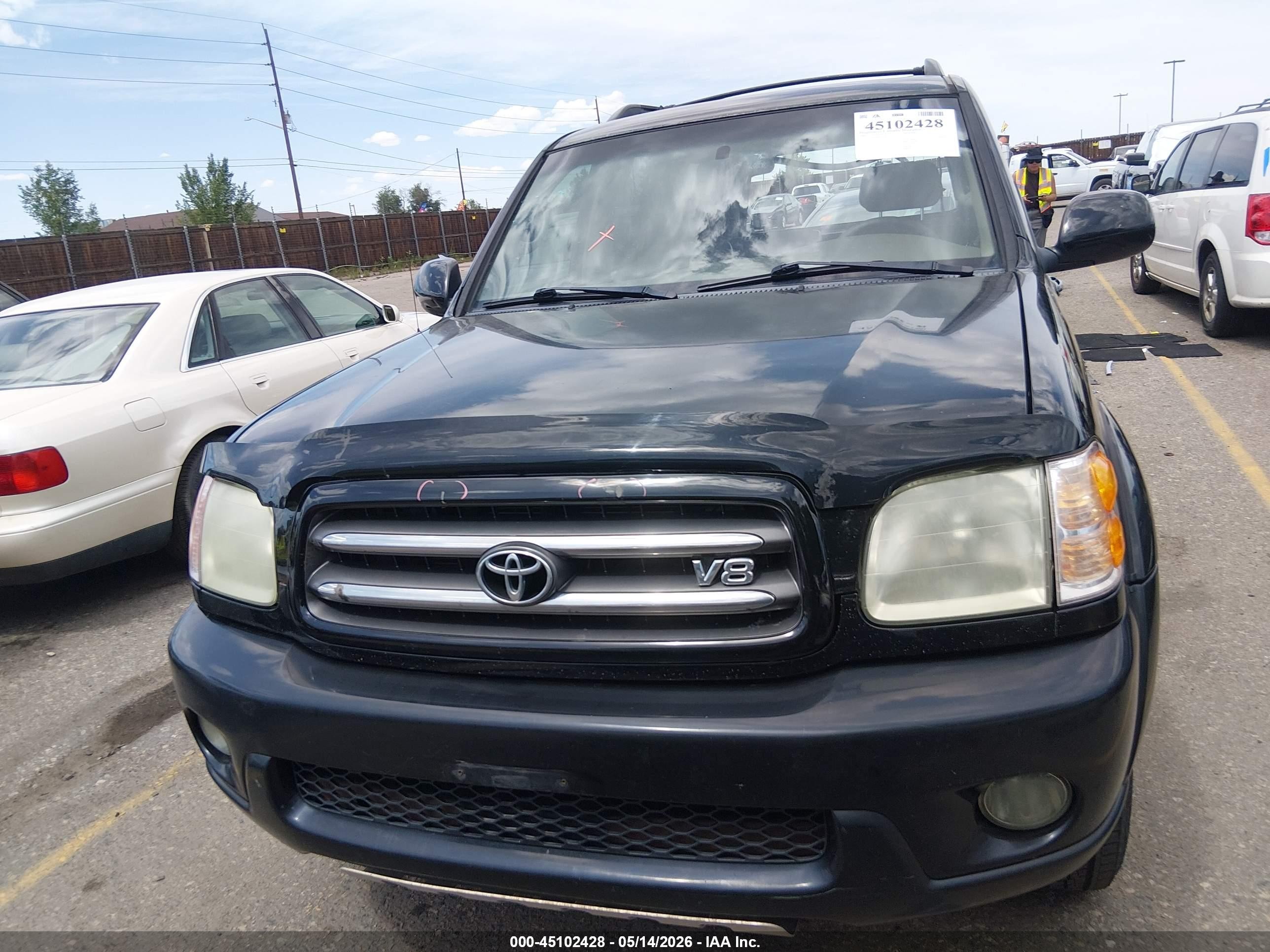 2004 Toyota Sequoia Limited V8 Black vin: 5TDBT48A44S225416