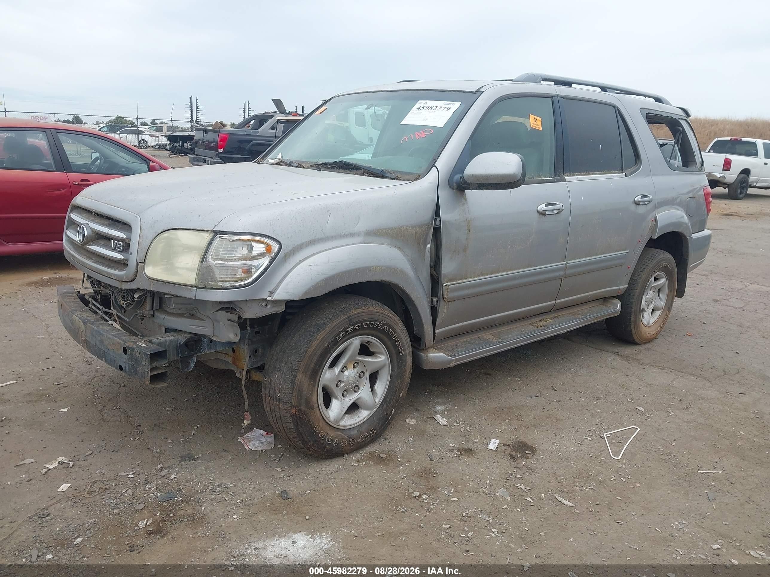 2004 Toyota Sequoia Limited V8 Silver vin: 5TDBT48A44S231684