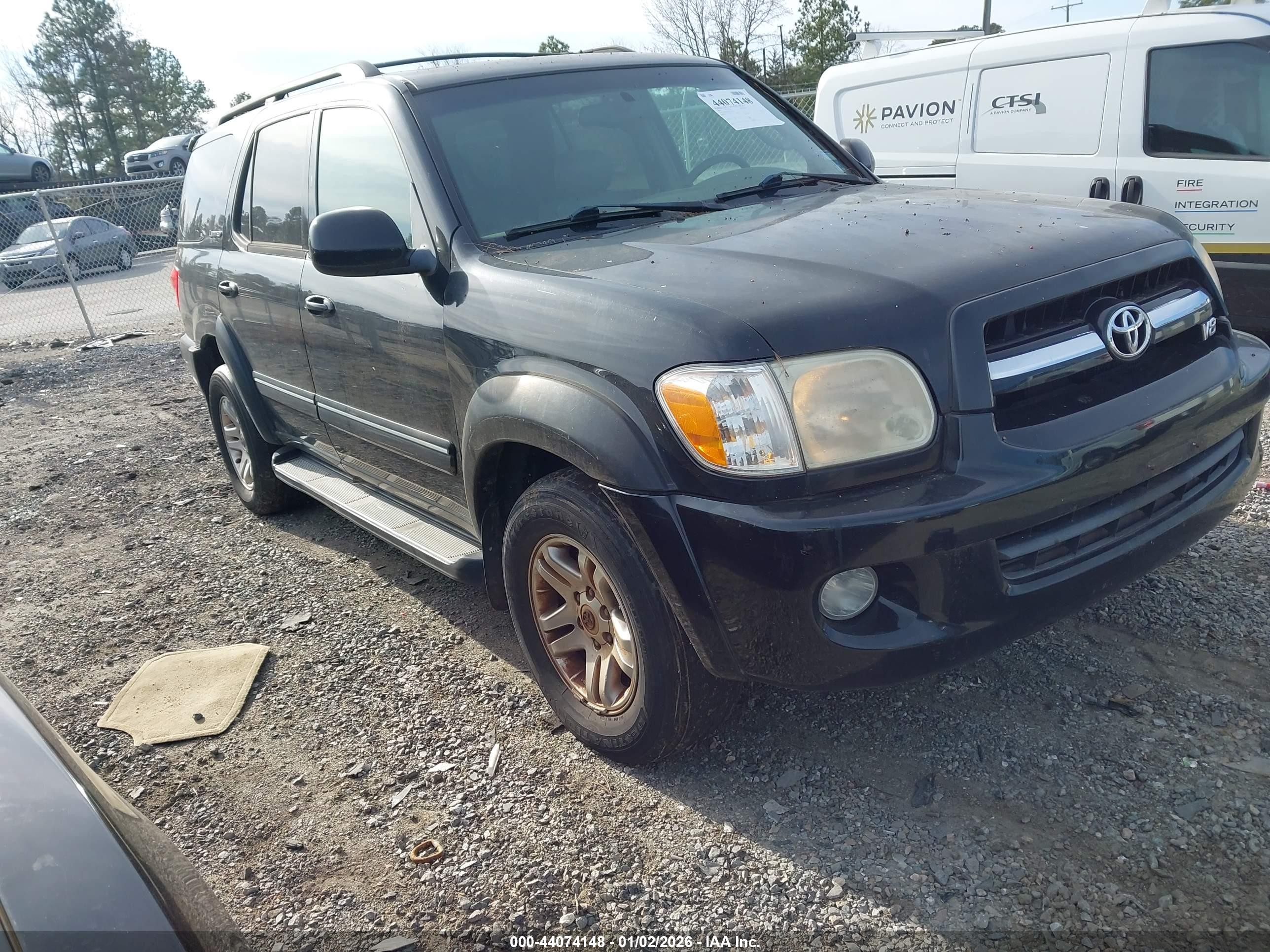2005 Toyota Sequoia Limited V8 Black vin: 5TDBT48A45S248535