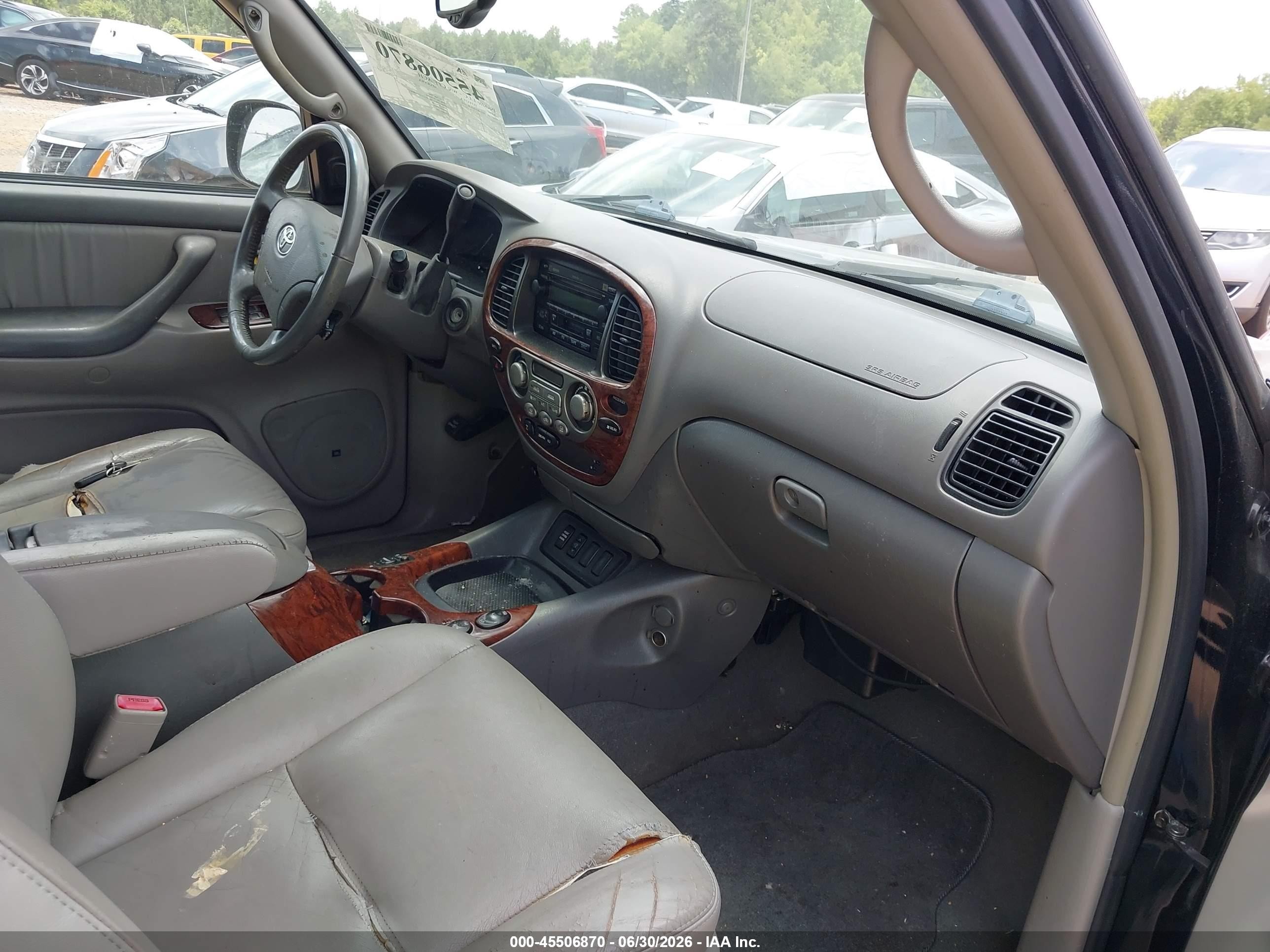 2006 Toyota Sequoia Limited V8 Black vin: 5TDBT48A46S267524