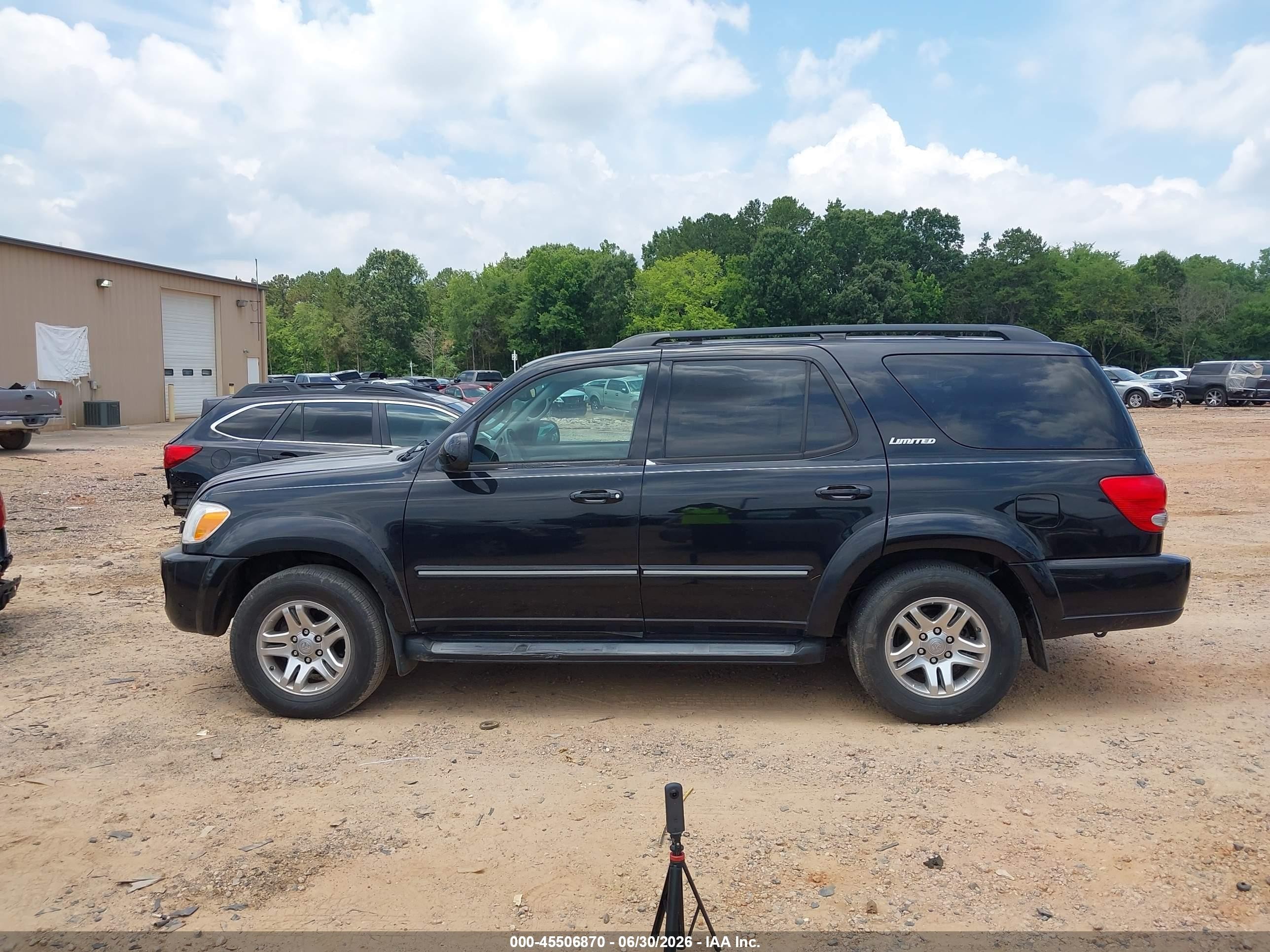 2006 Toyota Sequoia Limited V8 Black vin: 5TDBT48A46S267524