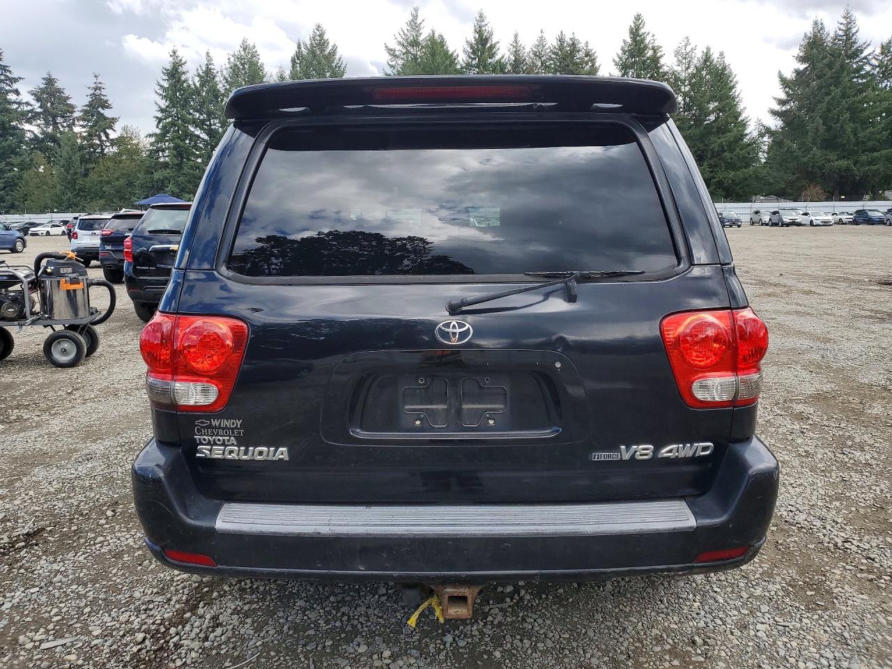 2007 Toyota Sequoia Limited Black vin: 5TDBT48A47S278489