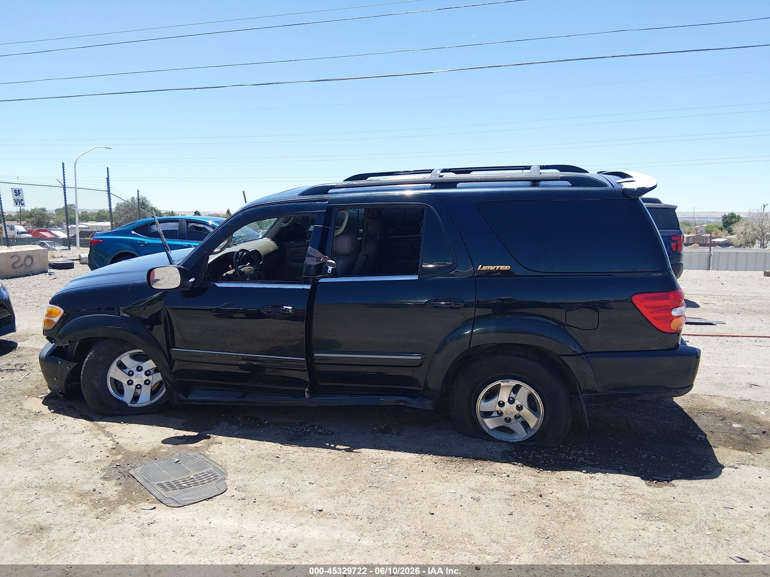 2001 Toyota Sequoia Limited V8 Черный vin: 5TDBT48A51S044403