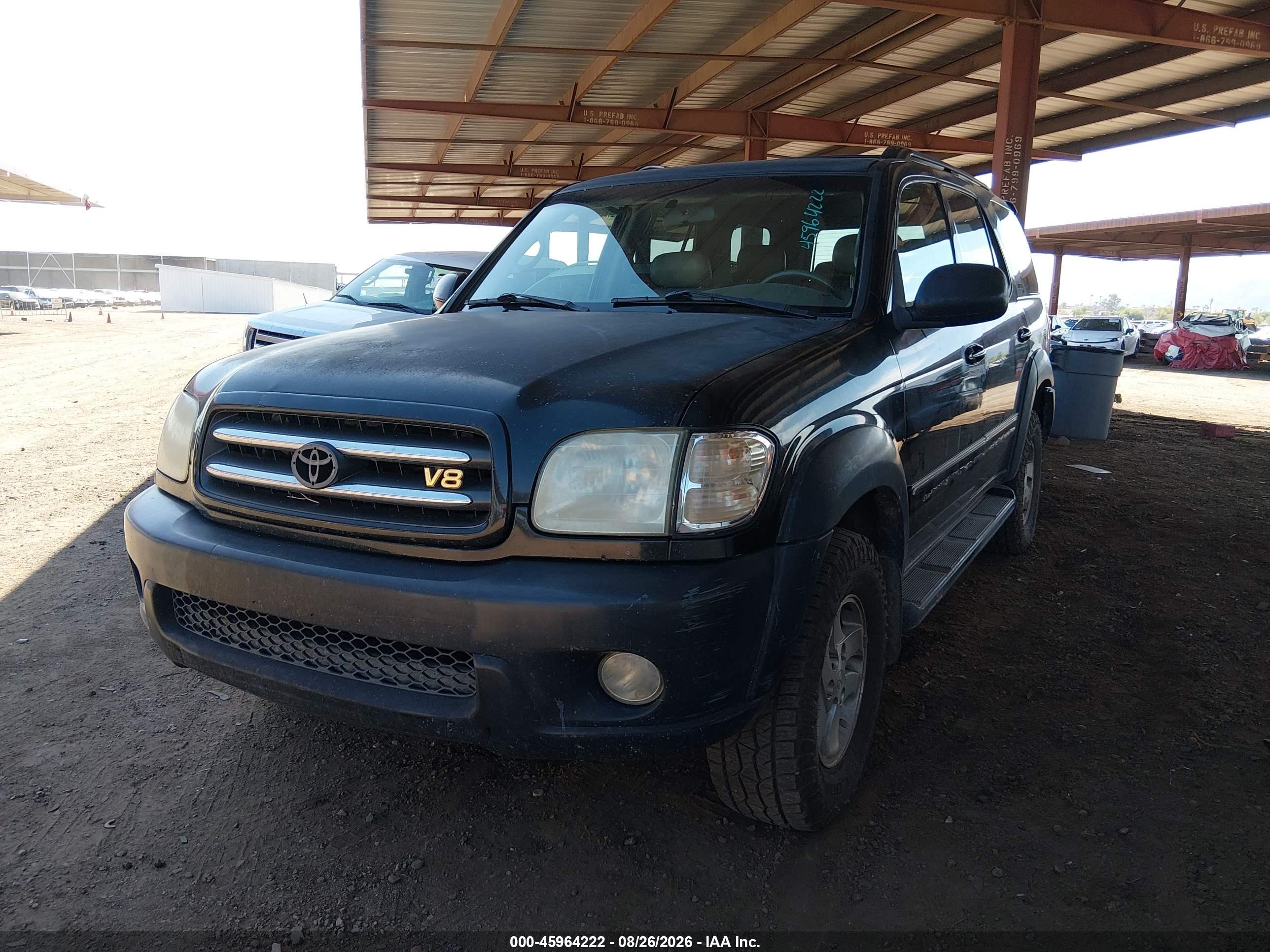 2001 Toyota Sequoia Limited V8 Черный vin: 5TDBT48A51S056857