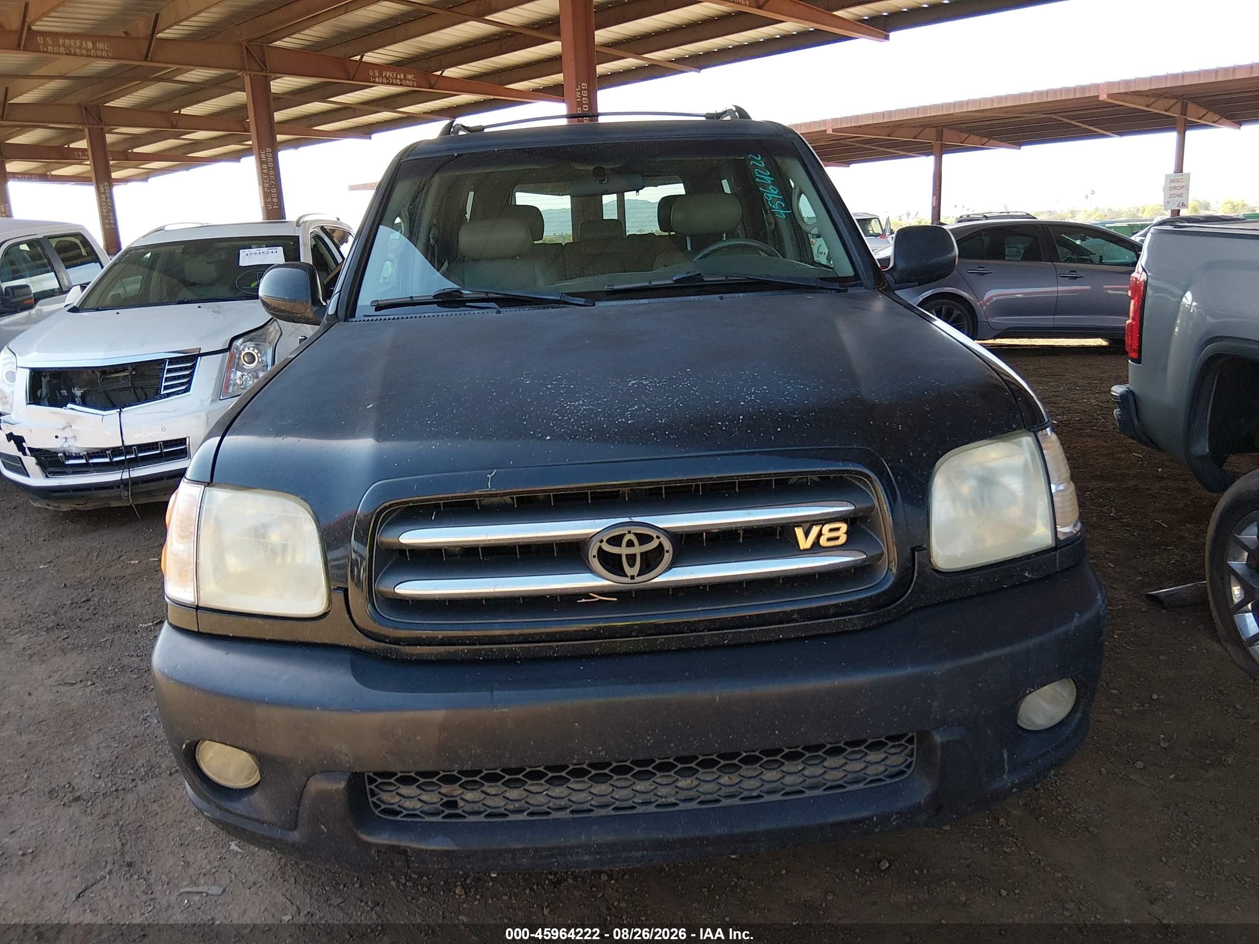 2001 Toyota Sequoia Limited V8 Черный vin: 5TDBT48A51S056857