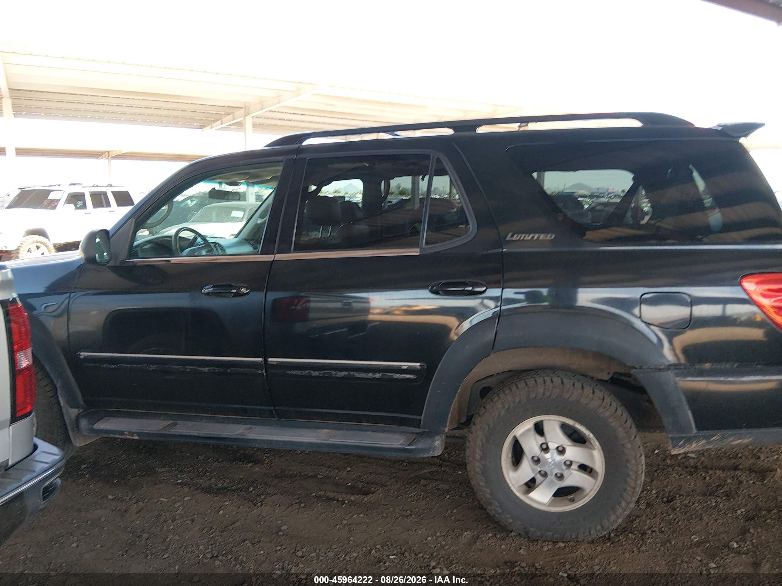 2001 Toyota Sequoia Limited V8 Черный vin: 5TDBT48A51S056857