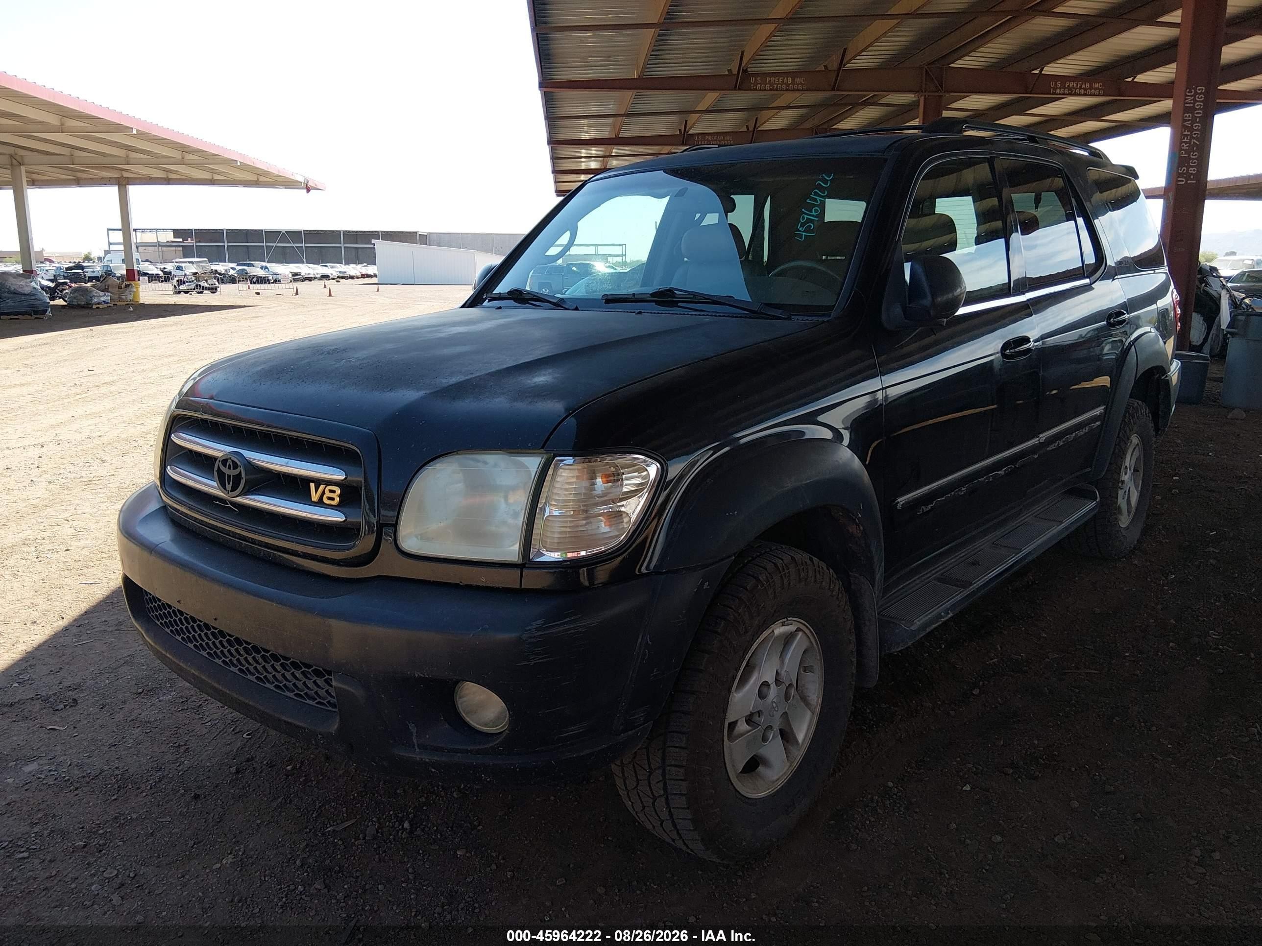 2001 Toyota Sequoia Limited V8 Черный vin: 5TDBT48A51S056857