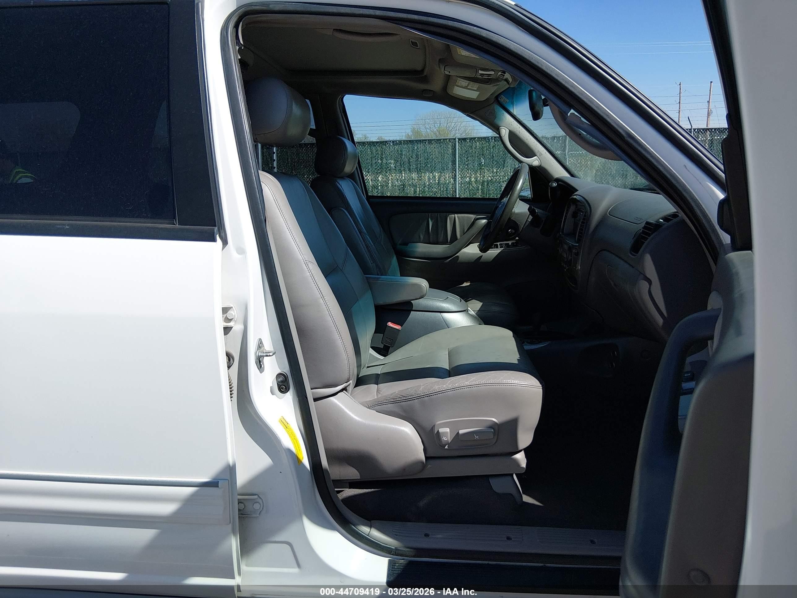2003 Toyota Sequoia Limited V8 White vin: 5TDBT48A53S173261