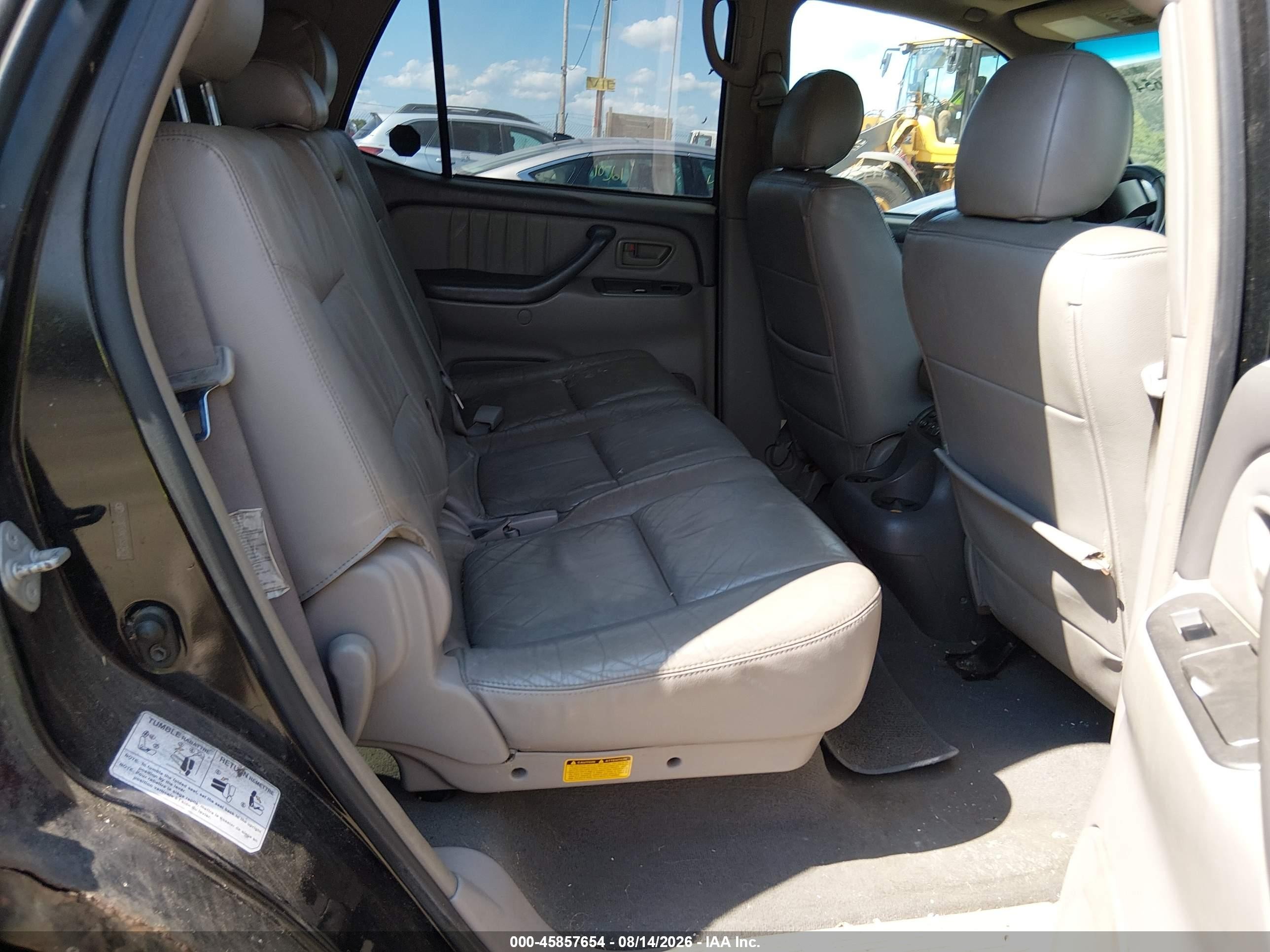 2005 Toyota Sequoia Limited V8 Black vin: 5TDBT48A55S234045