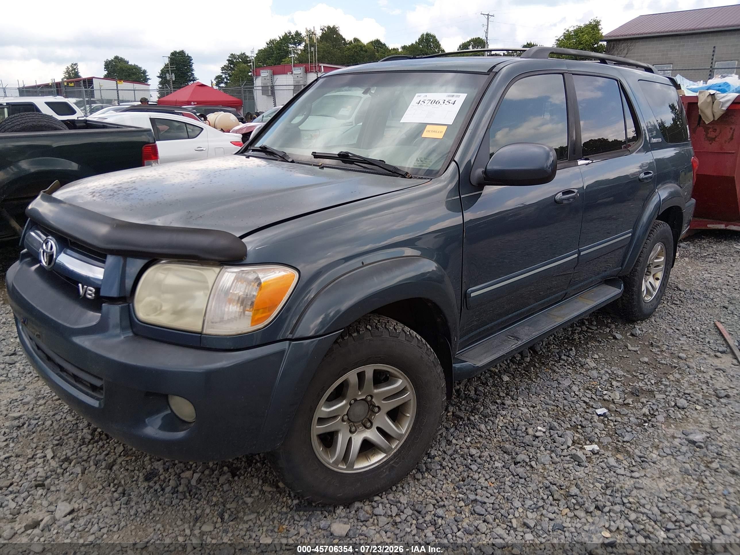 2005 Toyota Sequoia Limited V8 Blue vin: 5TDBT48A55S244252