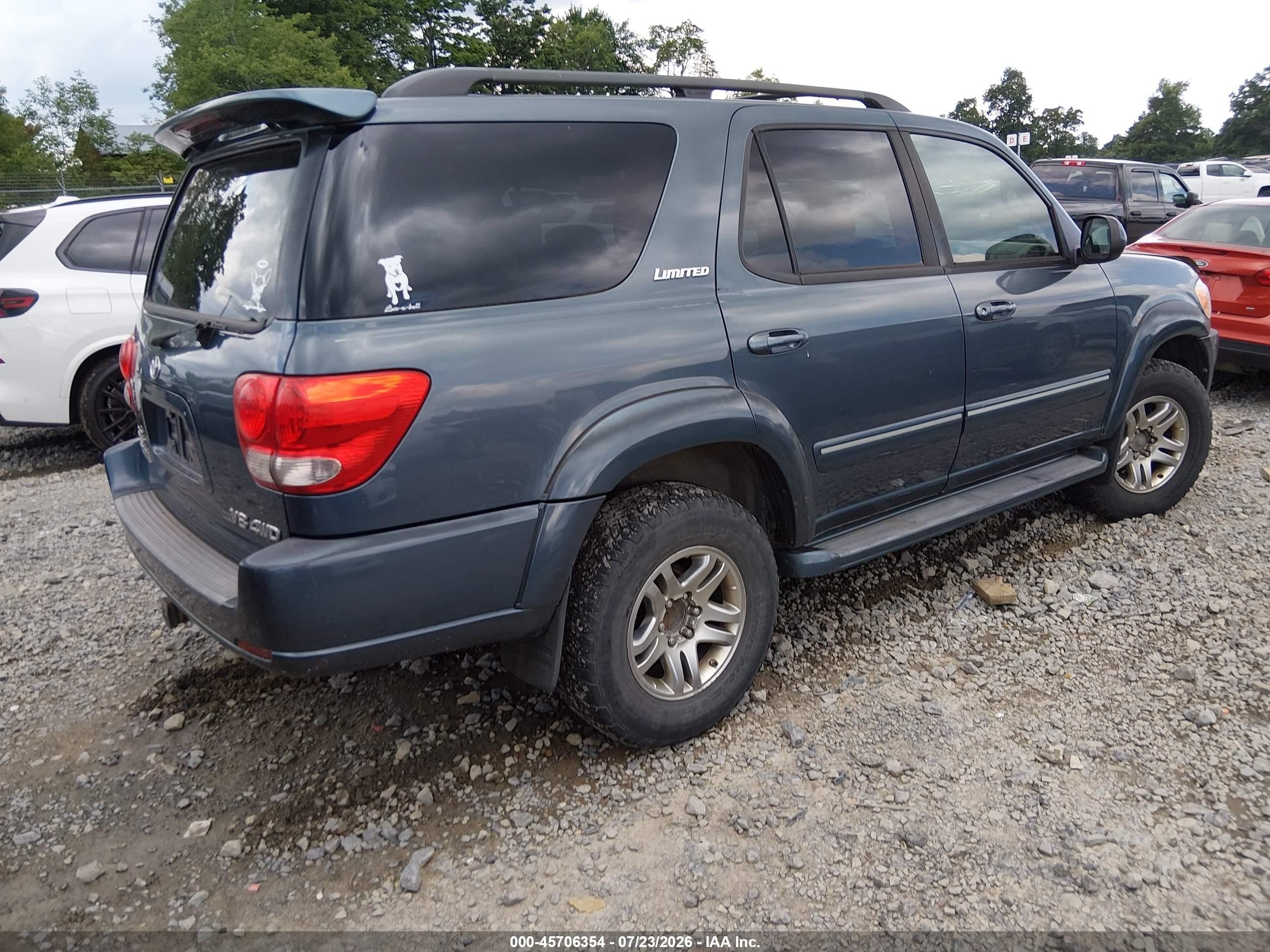 2005 Toyota Sequoia Limited V8 Blue vin: 5TDBT48A55S244252