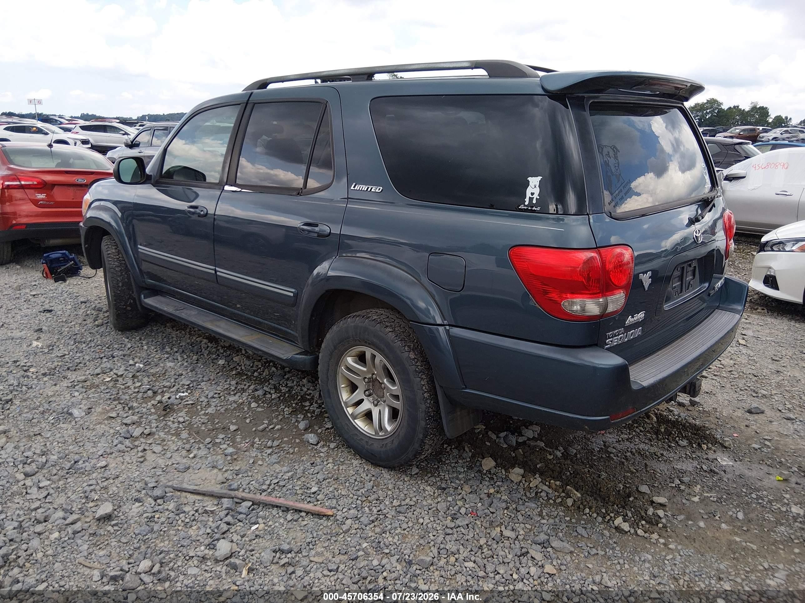 2005 Toyota Sequoia Limited V8 Blue vin: 5TDBT48A55S244252
