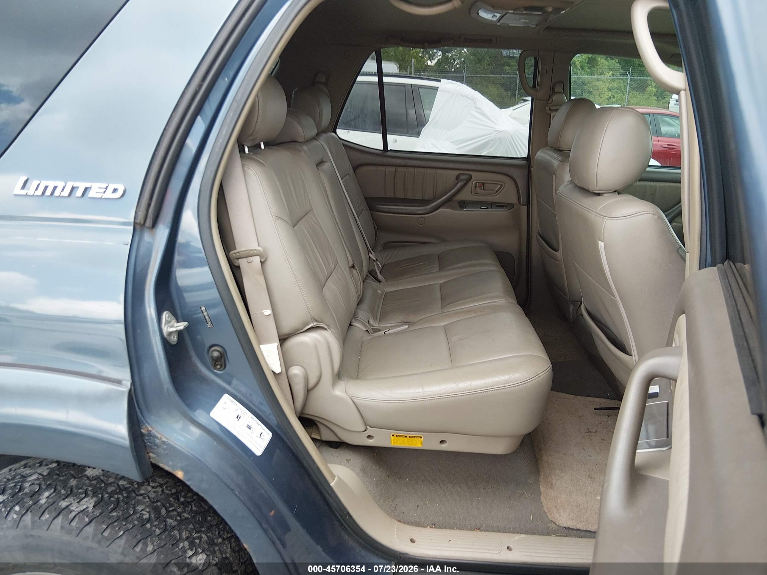 2005 Toyota Sequoia Limited V8 Blue vin: 5TDBT48A55S244252