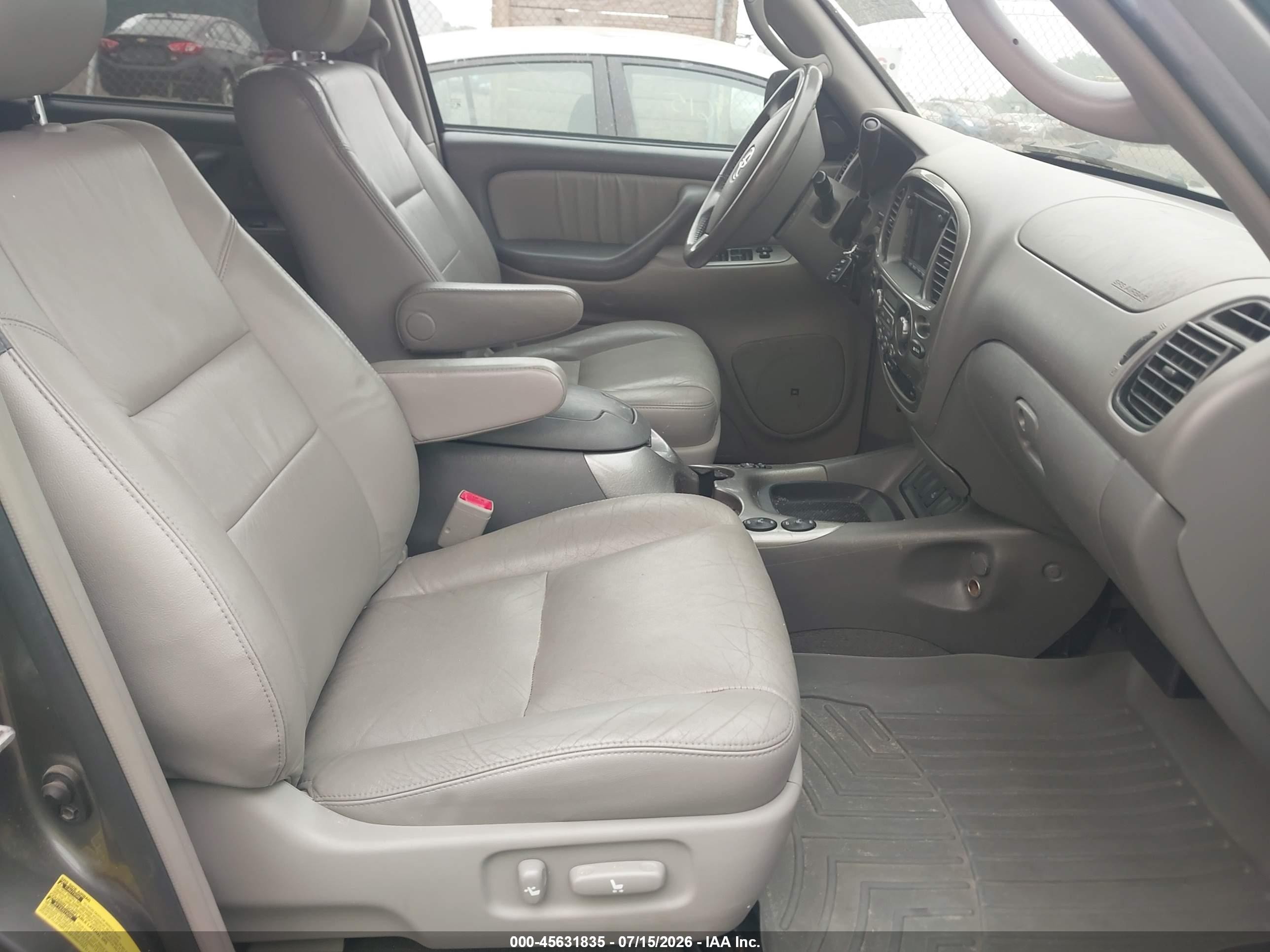 2005 Toyota Sequoia Limited V8 Gray vin: 5TDBT48A55S254778