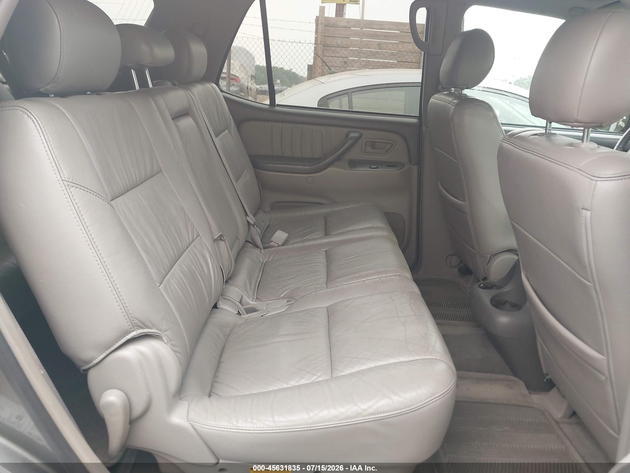 2005 Toyota Sequoia Limited V8 Gray vin: 5TDBT48A55S254778