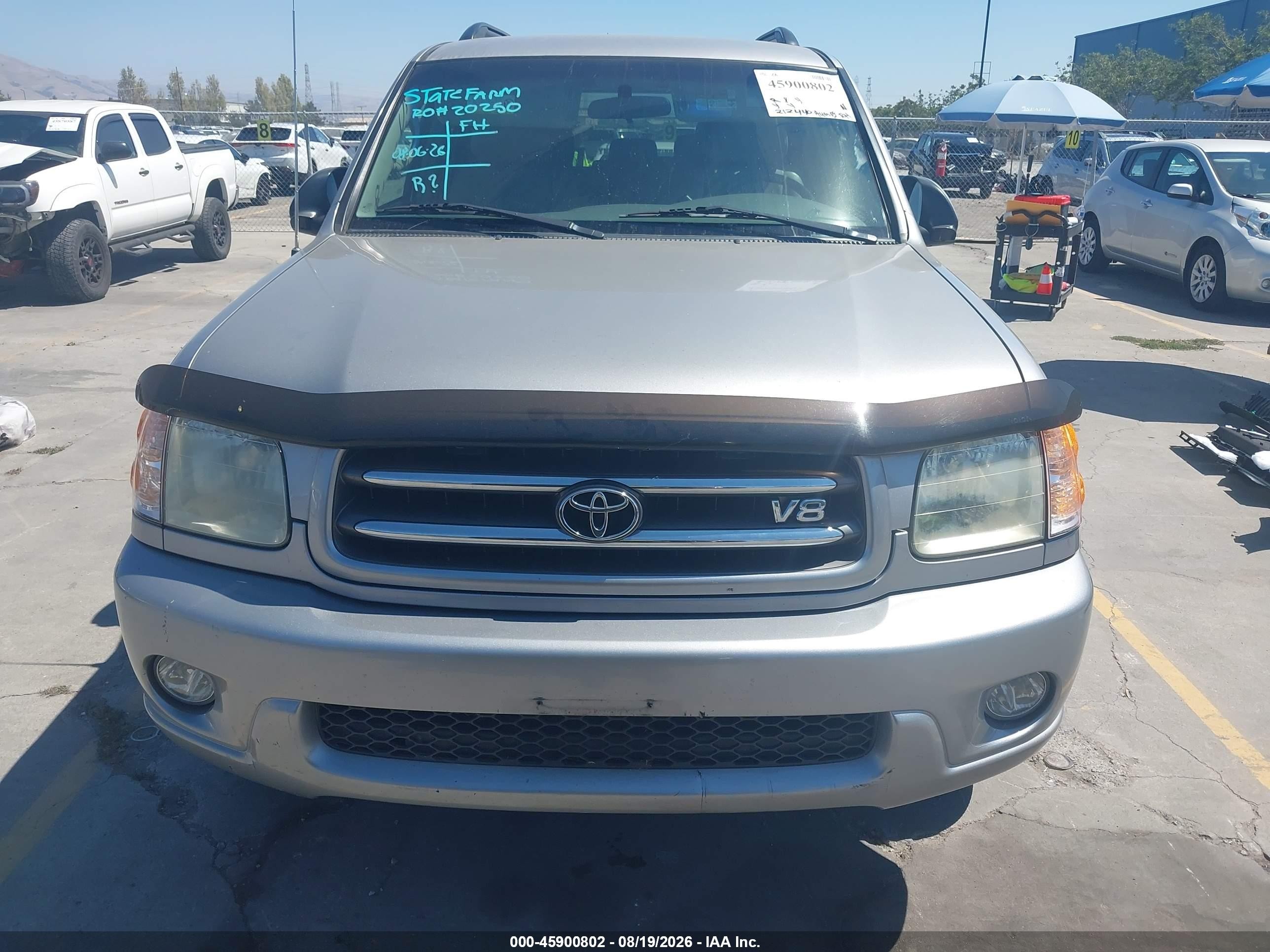 2001 Toyota Sequoia Limited V8 Gray vin: 5TDBT48A61S036844
