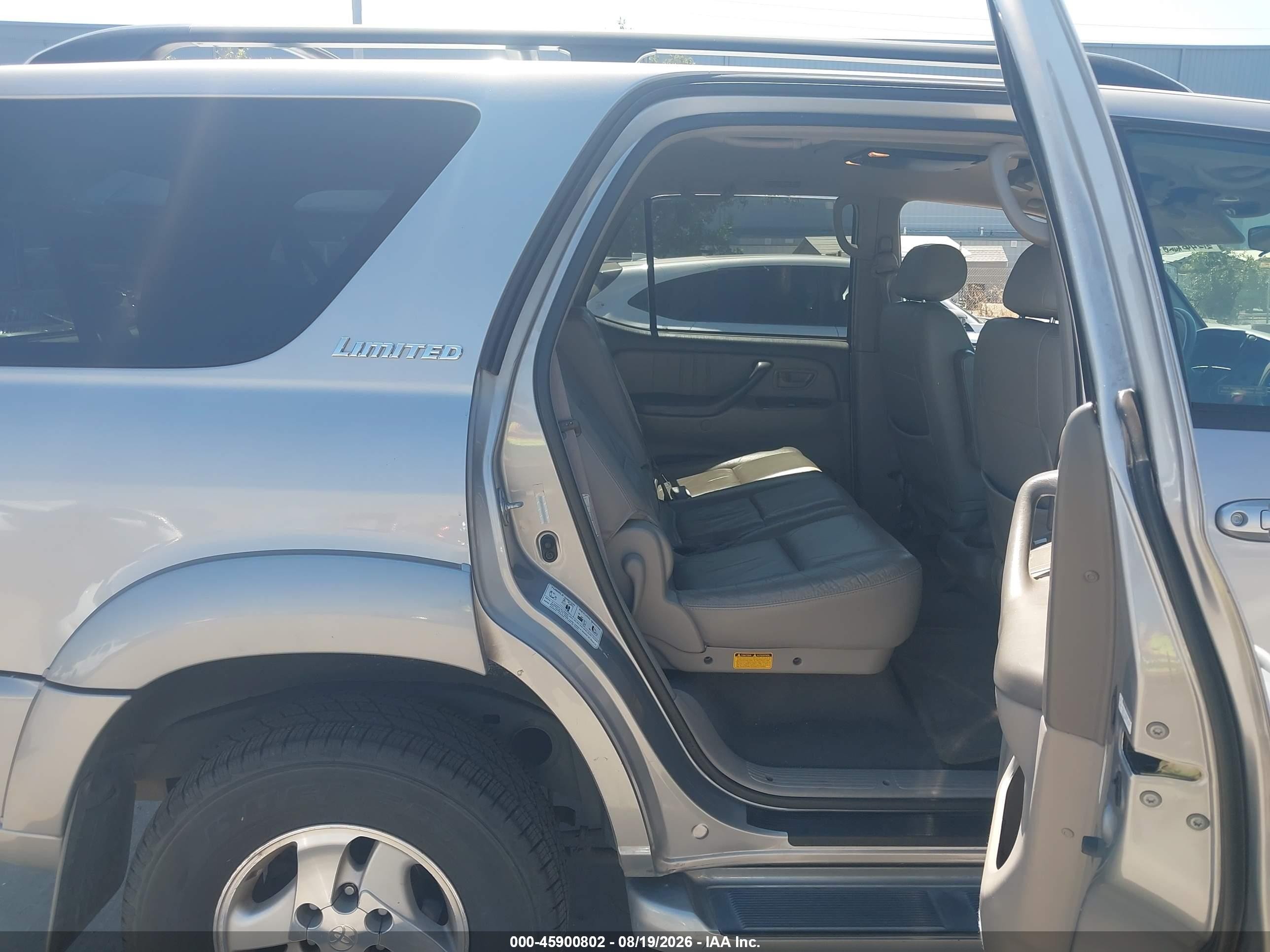 2001 Toyota Sequoia Limited V8 Gray vin: 5TDBT48A61S036844