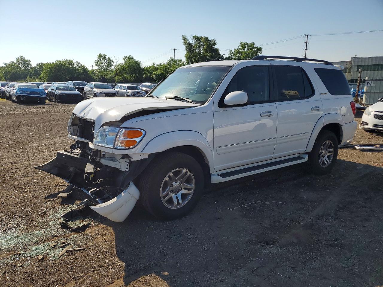 2004 Toyota Sequoia Limited White vin: 5TDBT48A64S222629