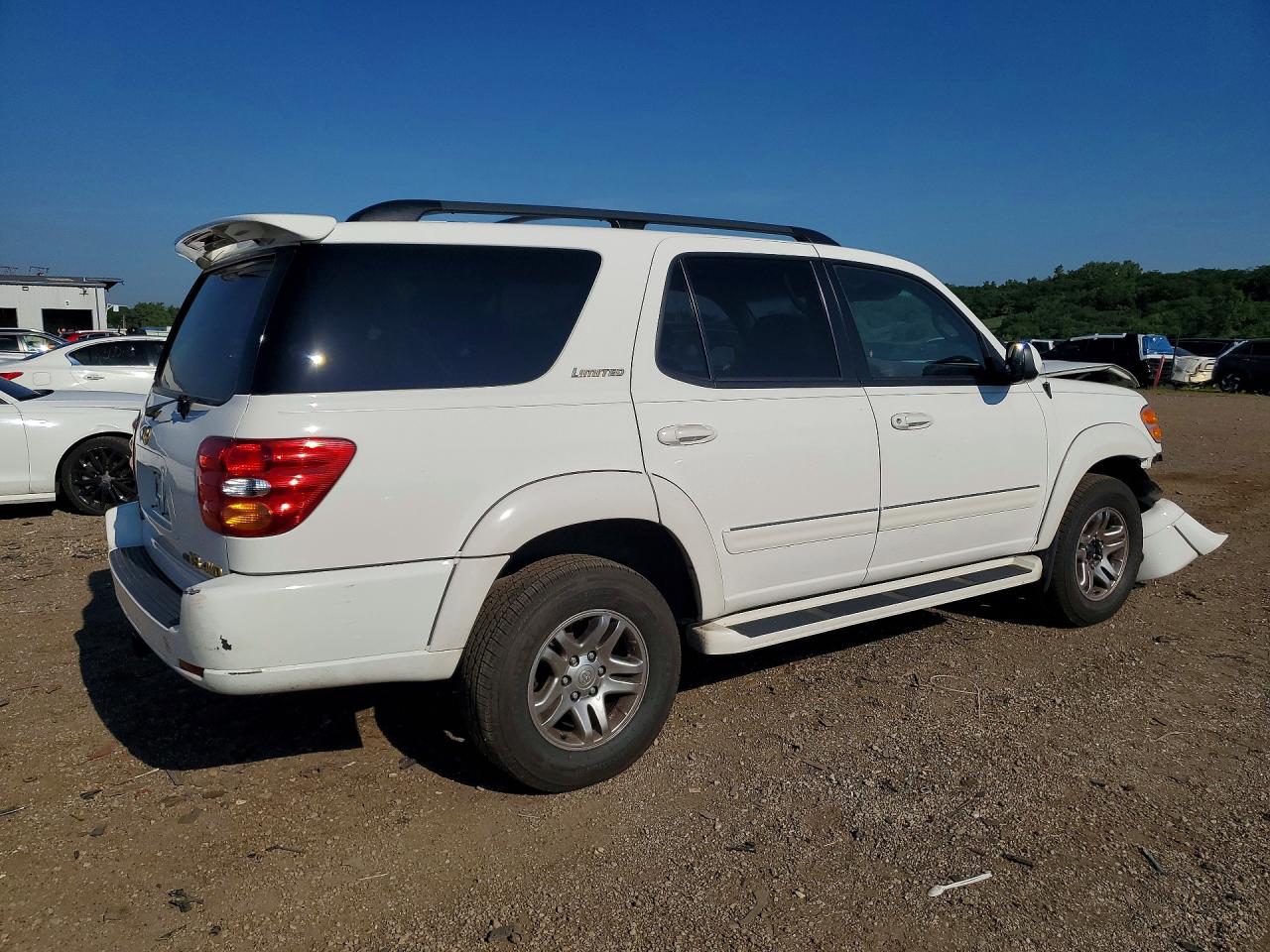 2004 Toyota Sequoia Limited White vin: 5TDBT48A64S222629