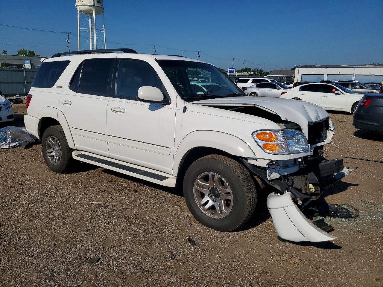 2004 Toyota Sequoia Limited White vin: 5TDBT48A64S222629