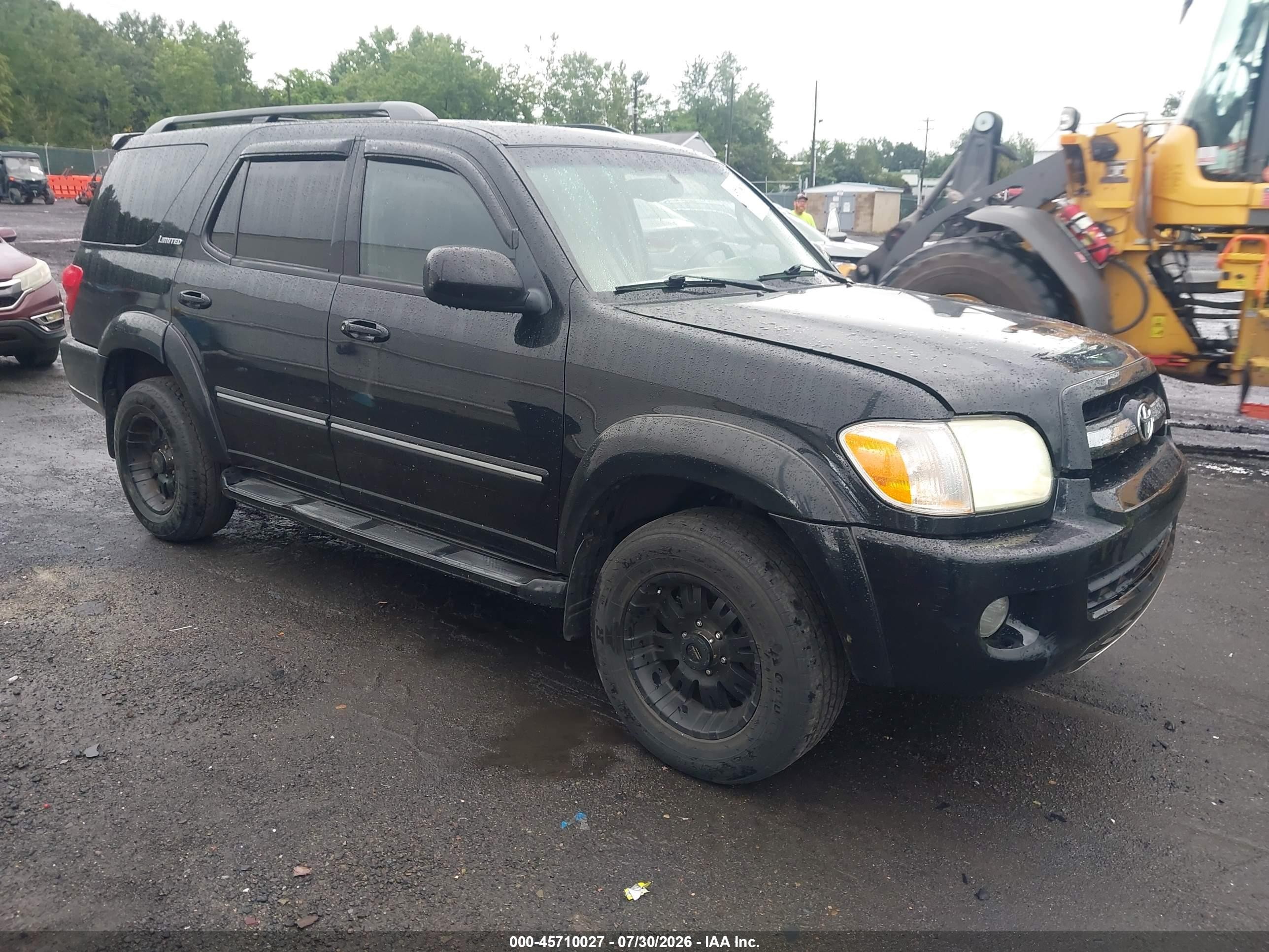 2005 Toyota Sequoia Limited V8 Black vin: 5TDBT48A65S248858