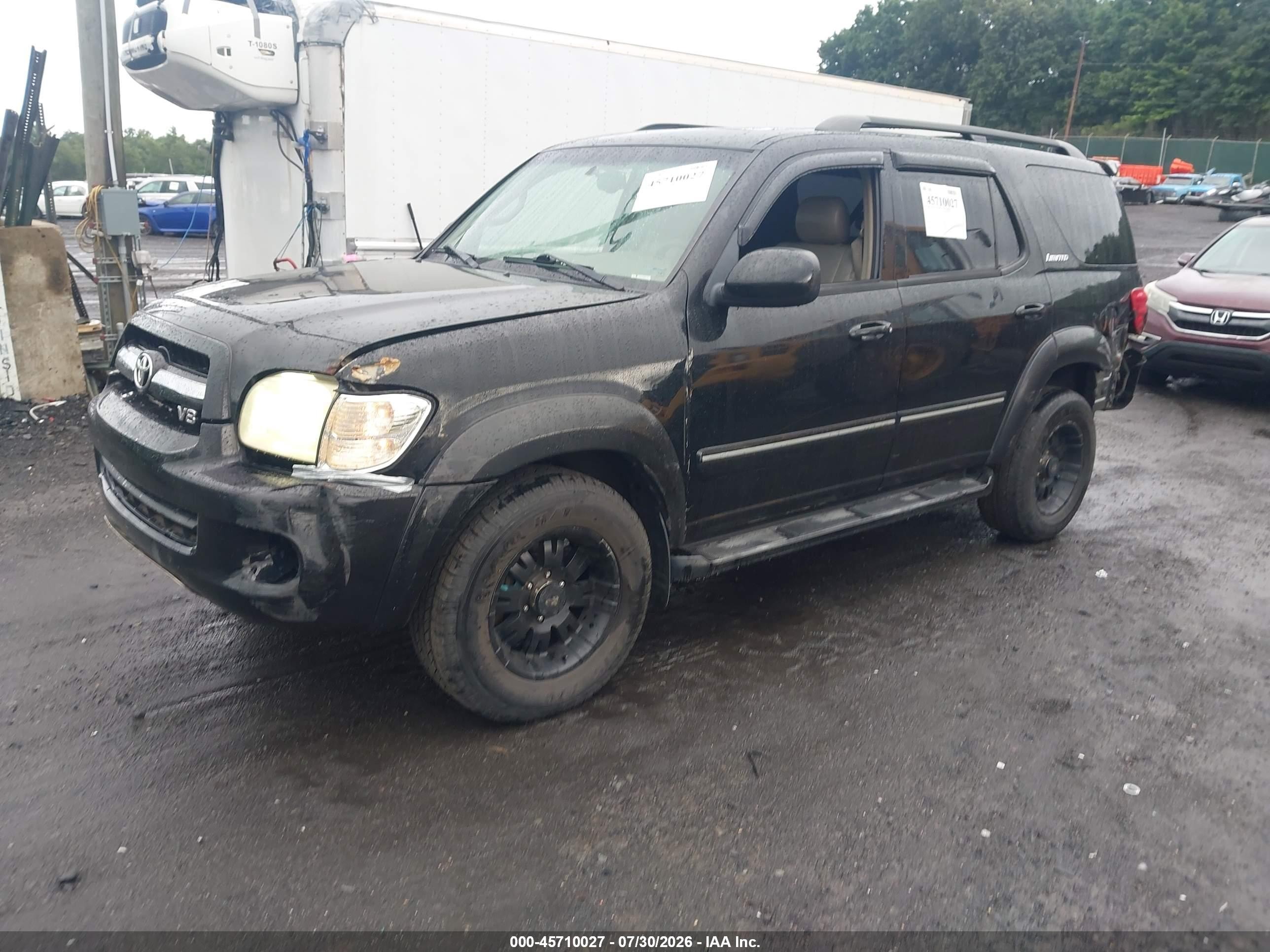 2005 Toyota Sequoia Limited V8 Black vin: 5TDBT48A65S248858
