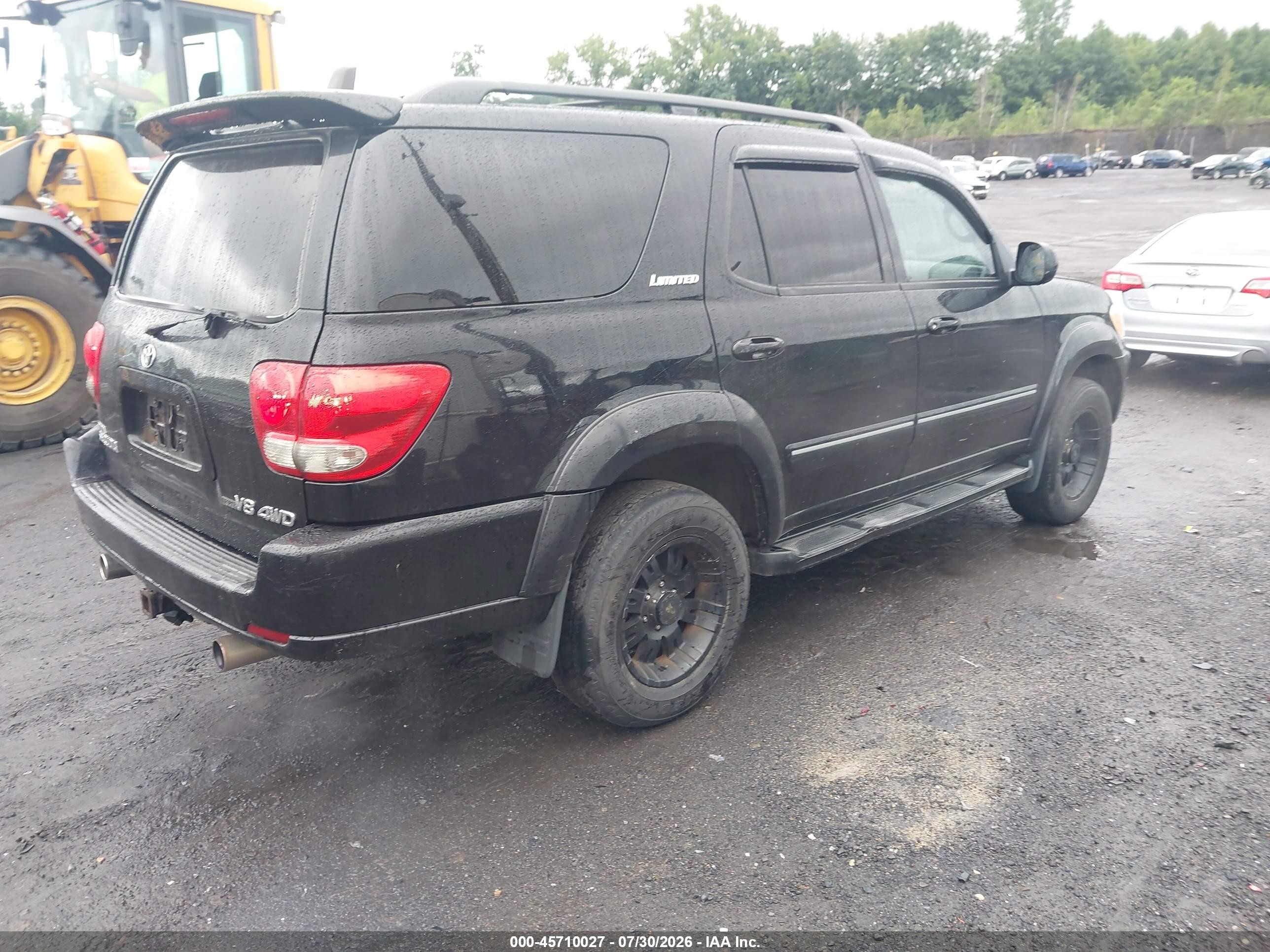 2005 Toyota Sequoia Limited V8 Black vin: 5TDBT48A65S248858