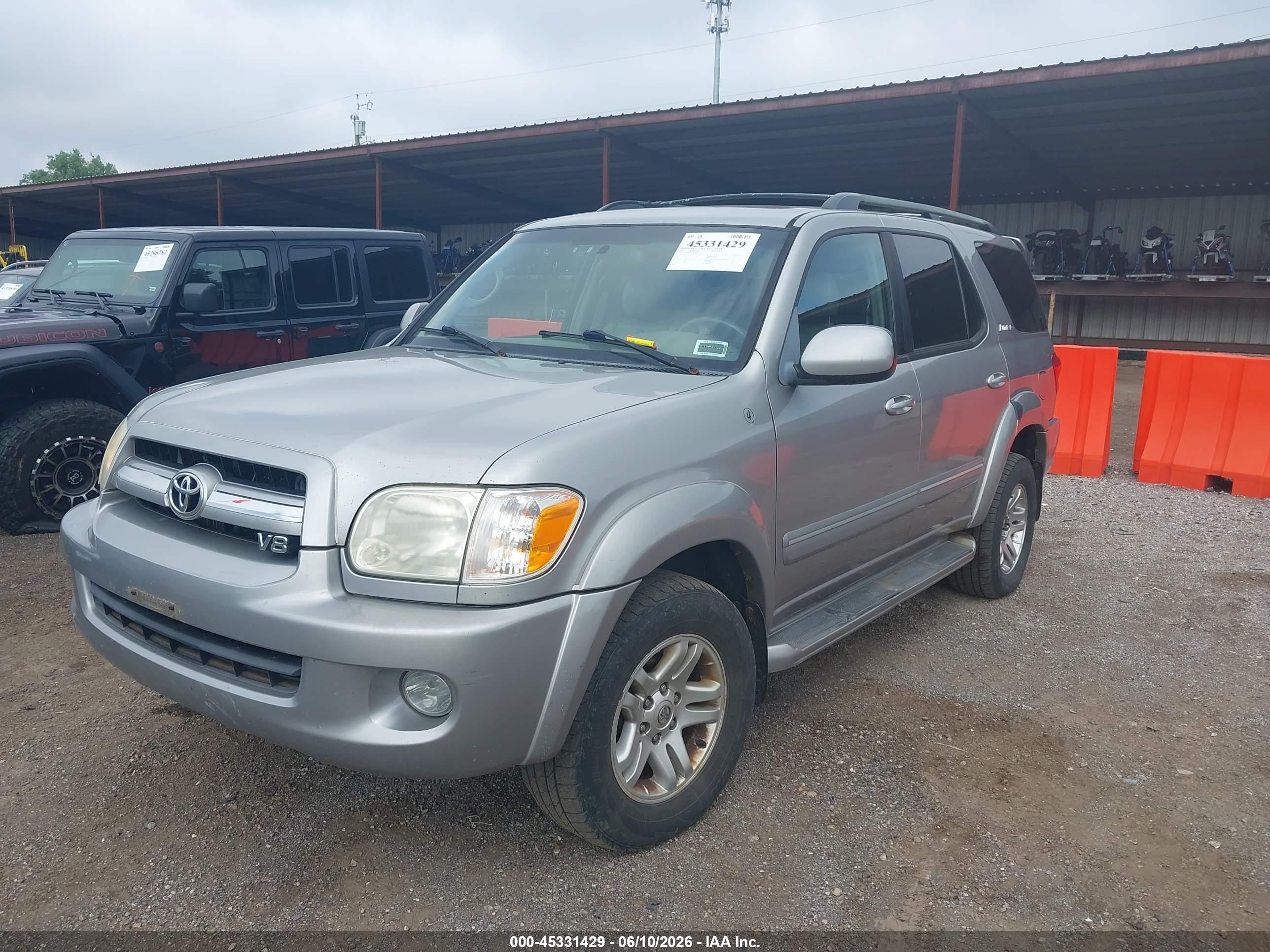 2006 Toyota Sequoia Limited V8 Silver vin: 5TDBT48A66S258887