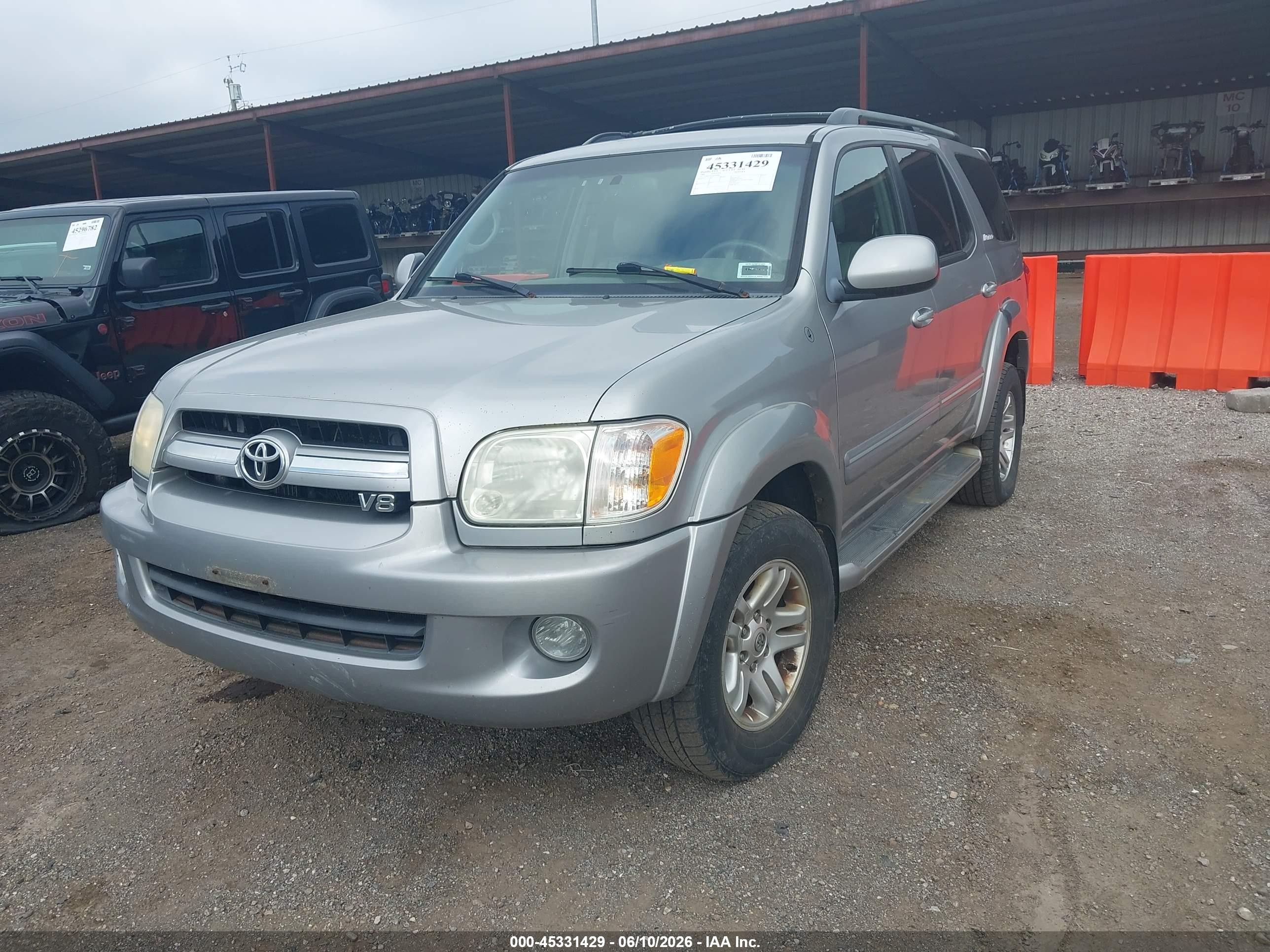 2006 Toyota Sequoia Limited V8 Silver vin: 5TDBT48A66S258887