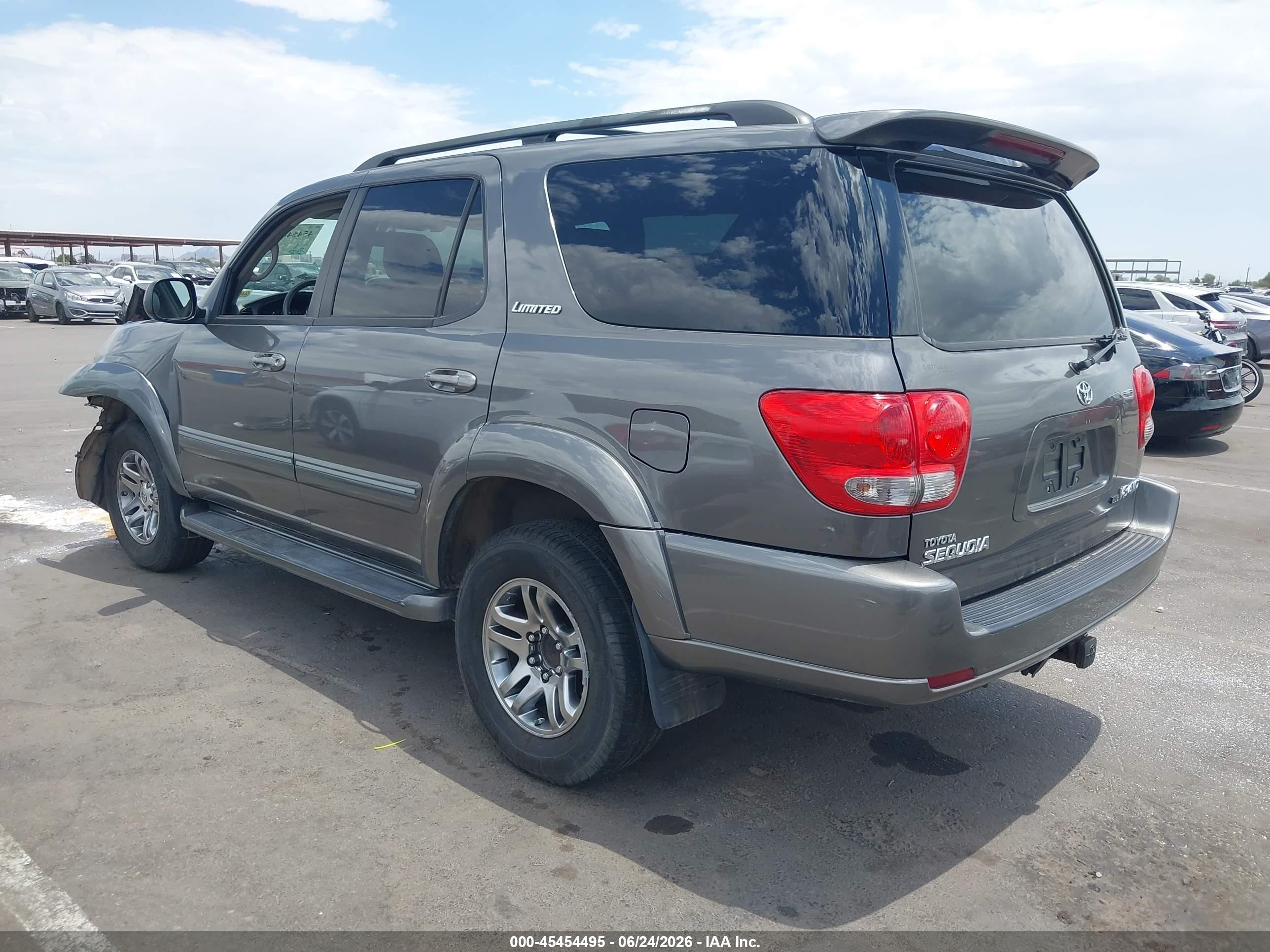 2006 Toyota Sequoia Limited V8 Gray vin: 5TDBT48A66S274426